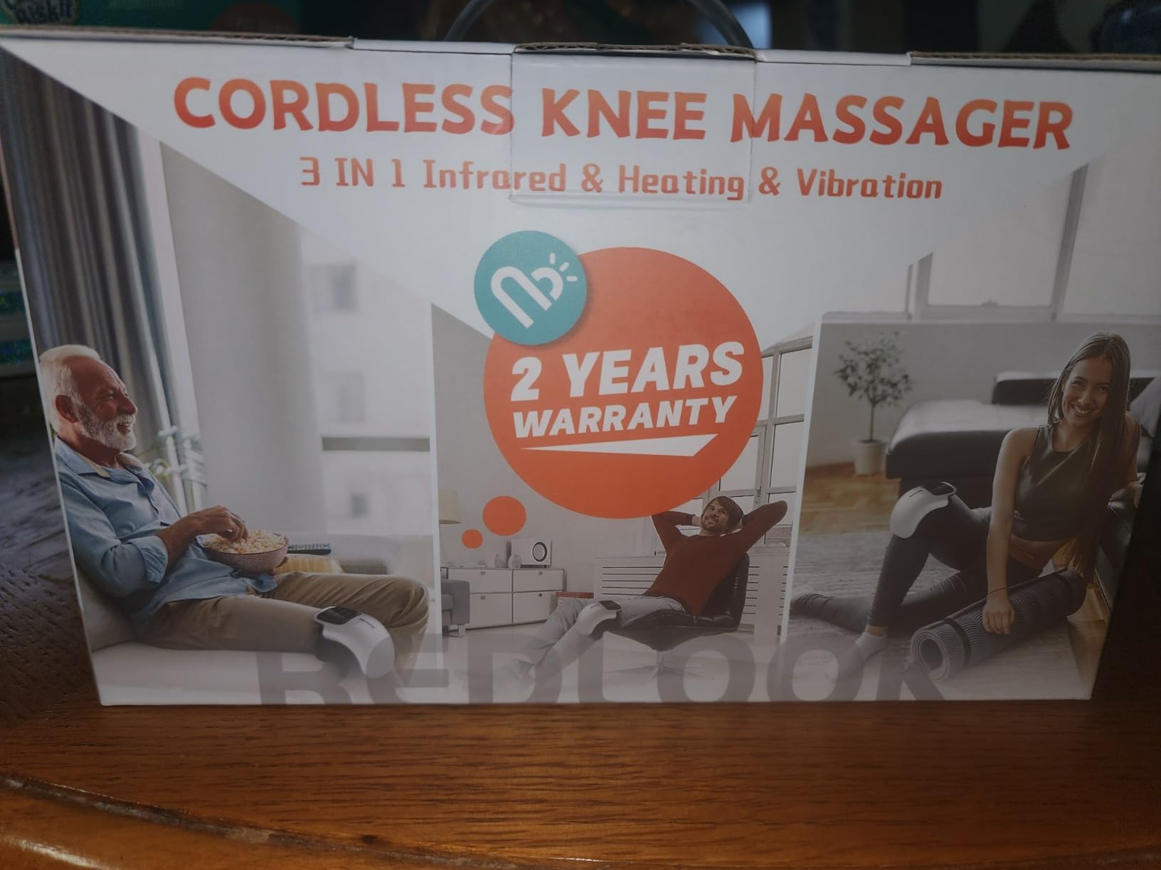 Cordless Knee Massager with LED Screen, Infrared Heat and Vibration Knee Pain Relief for Swelling Stiff Joints, Stretched Ligament and Muscles Injuries, Portable Knee Massage for Family and Friends customer photo 1