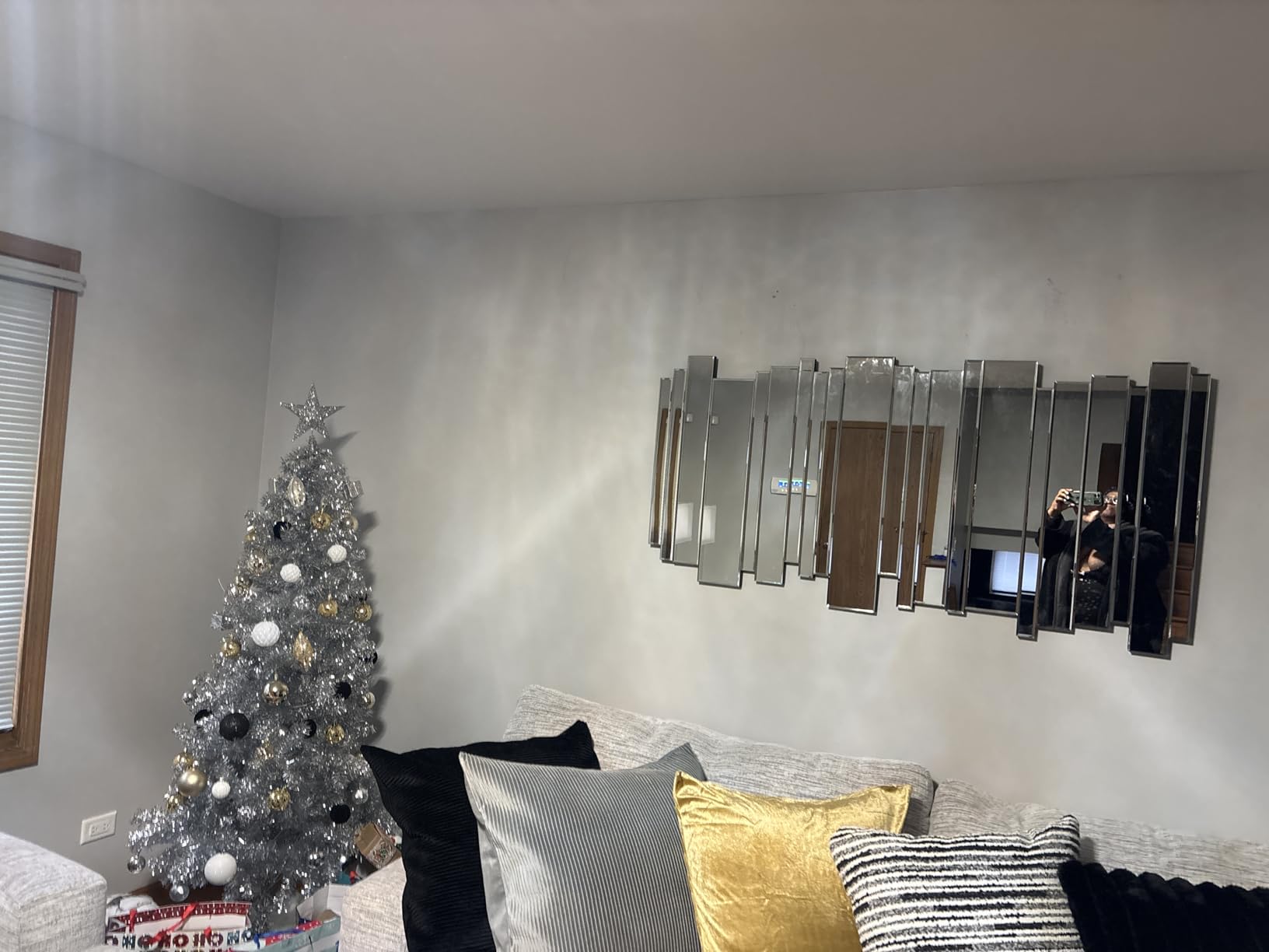 27×55 Inch Gold Brown Large Decorative Mirrors, Art Grecian Venetian Mirror | Wall Mirrors Decorative for Living Room, Decorative Mirror for Decor, Entryway/Hotel customer photo 2