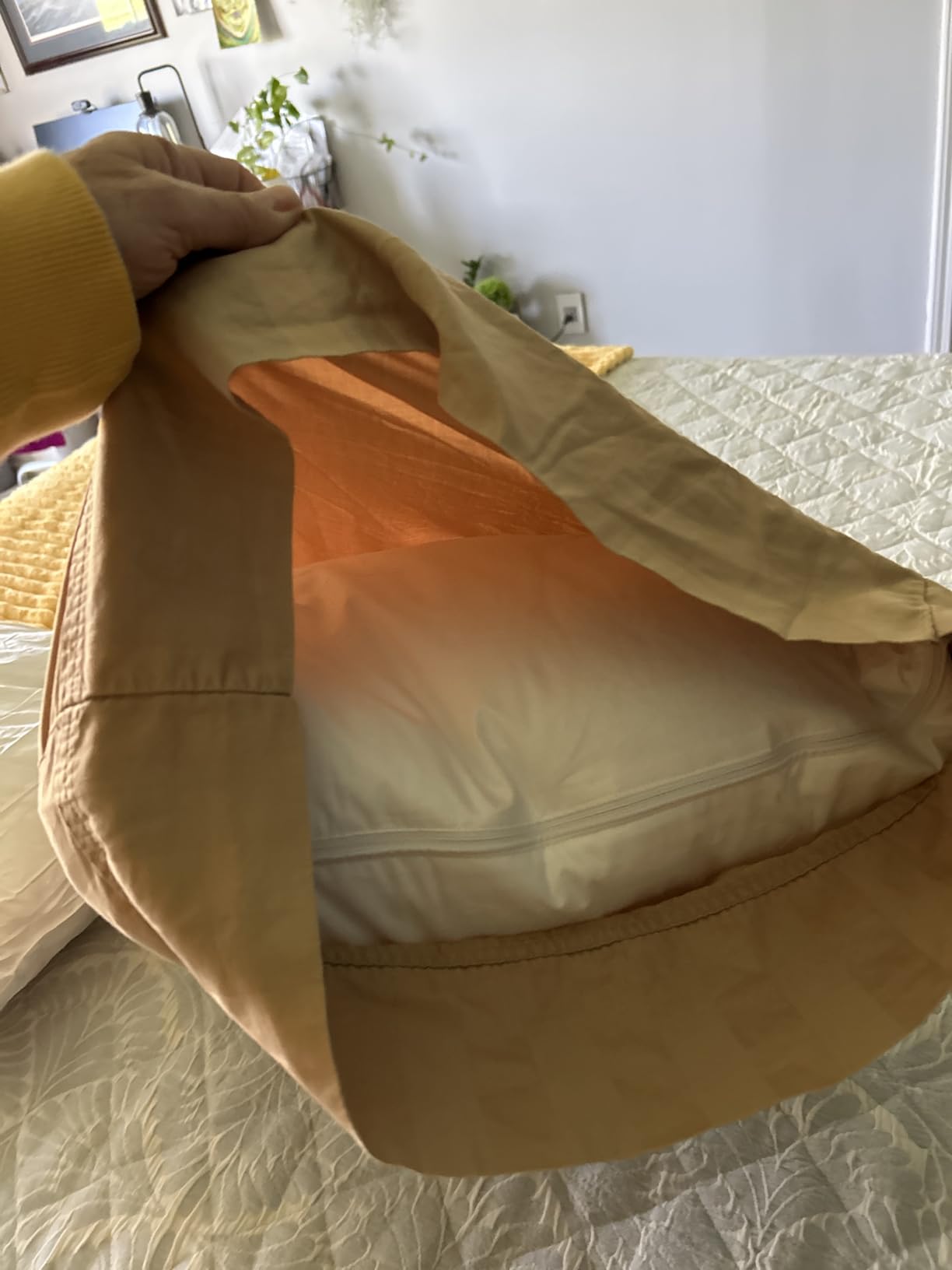 Three Geese Adjustable Layer Goose Feather Pillow, Assemblable Bed Pillow, 100% Soft Organic Cotton Cover, Good for Side and Back Stomach Sleeper, Queen Size, Packaging Include 1 Pillow customer photo 1