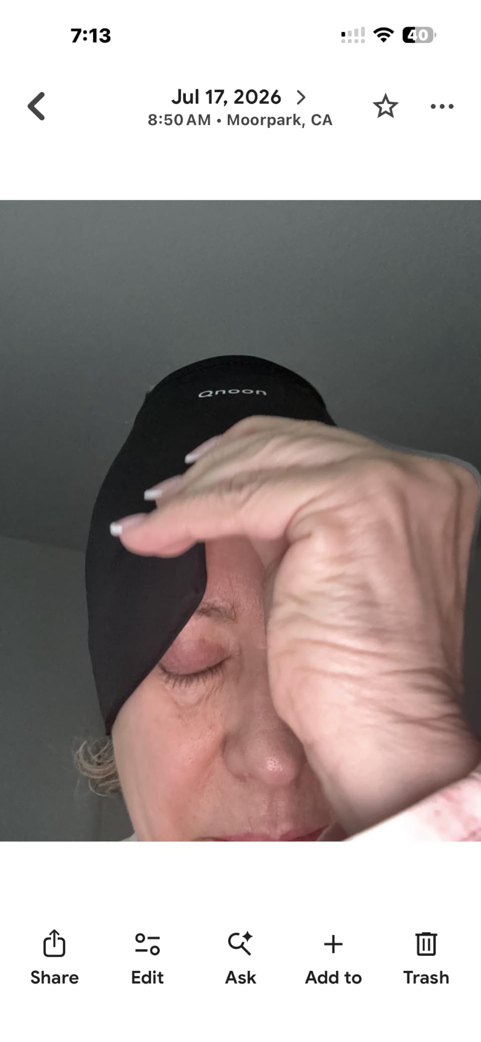 Migraine Relief Cap, Soothing Headache Ice Face Mask Products | Hot and Cold Therapy, Migraine Headache Relief Cap for Migraine, Sinus, Puffy Eyes, Tension, Stress and Hangover customer photo 1