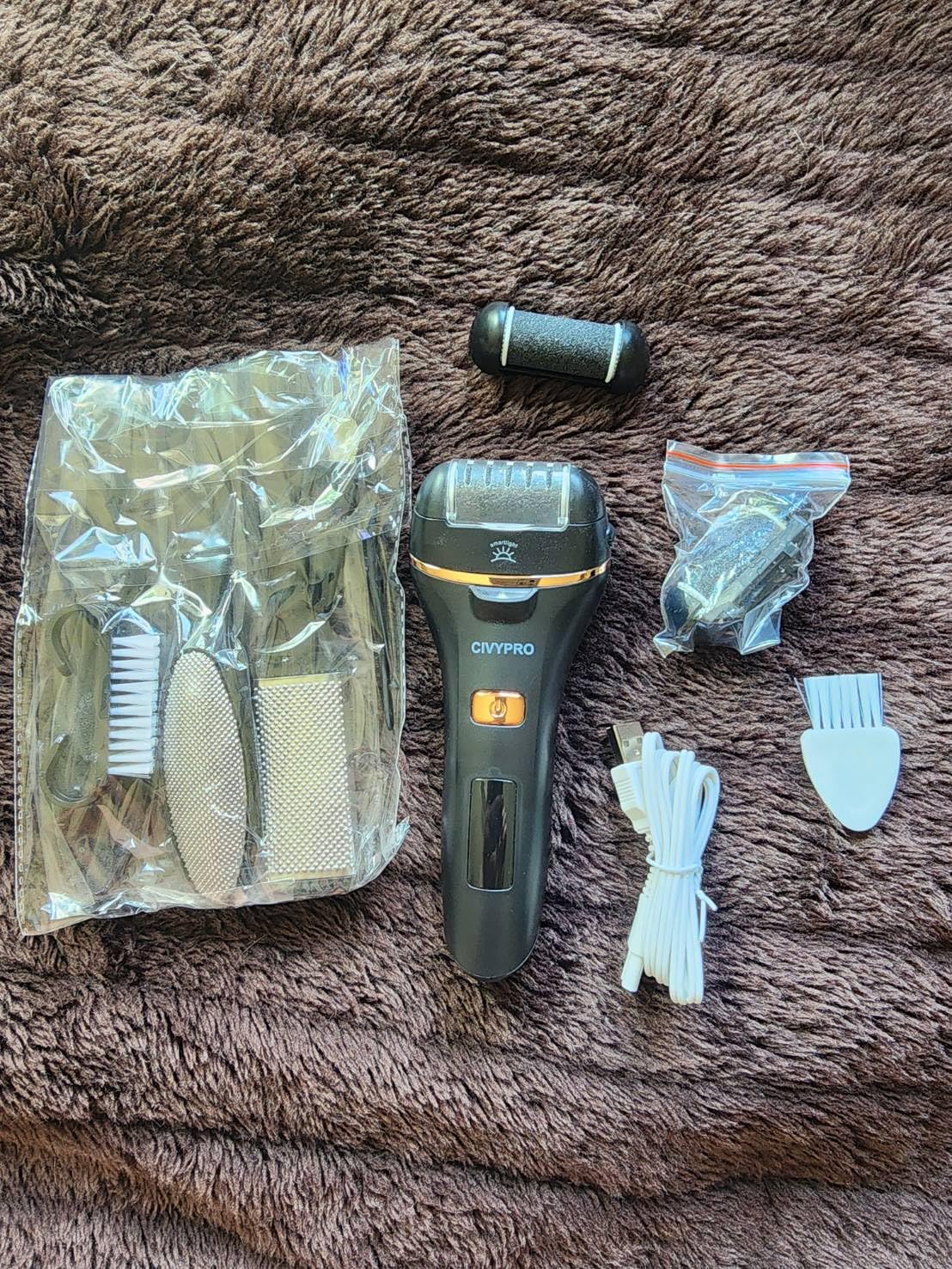 Electric Foot Callus Remover - Rechargeable Electronic Foot File, Waterproof Foot Scrubber, Pedicure Kit for Dead Skin (Black) customer photo 1