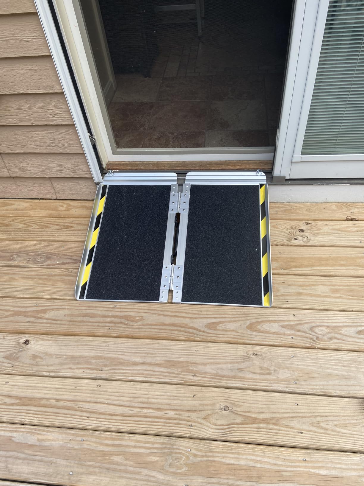 Ruedamann 8FT Ramps for Wheelchairs for Home, 800 lb Capacity | Quad Fold Design, Support Legs, Built-in Carry Handle, Non-Slip Surface, Aluminum Construction customer photo 2