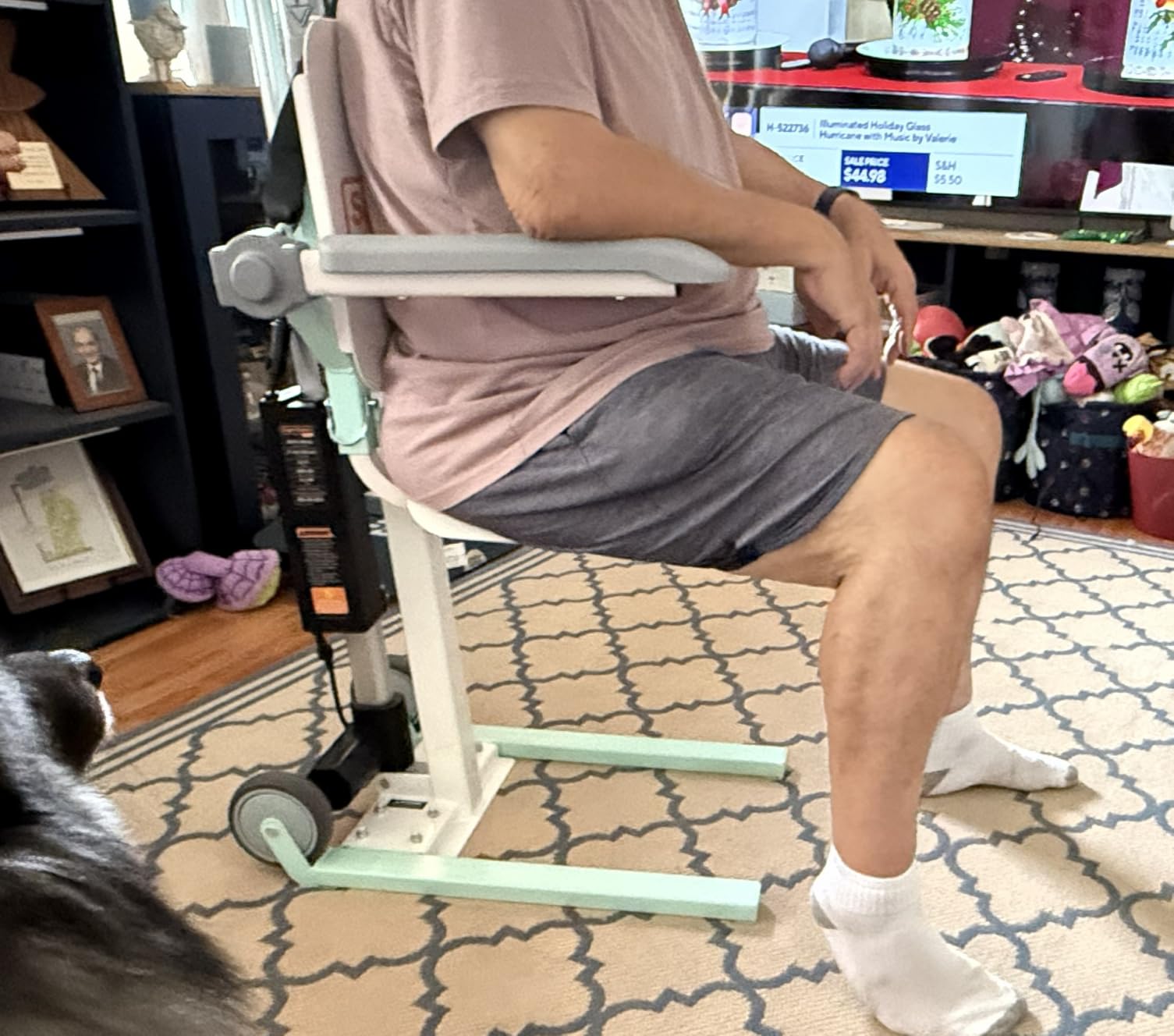 SuperHandy Electric Floor Lift for Elderly, 400 lb Capacity | Portable patient lift helps raise users from floor to standing; supports home care, fall recovery and caregiver use customer photo 1