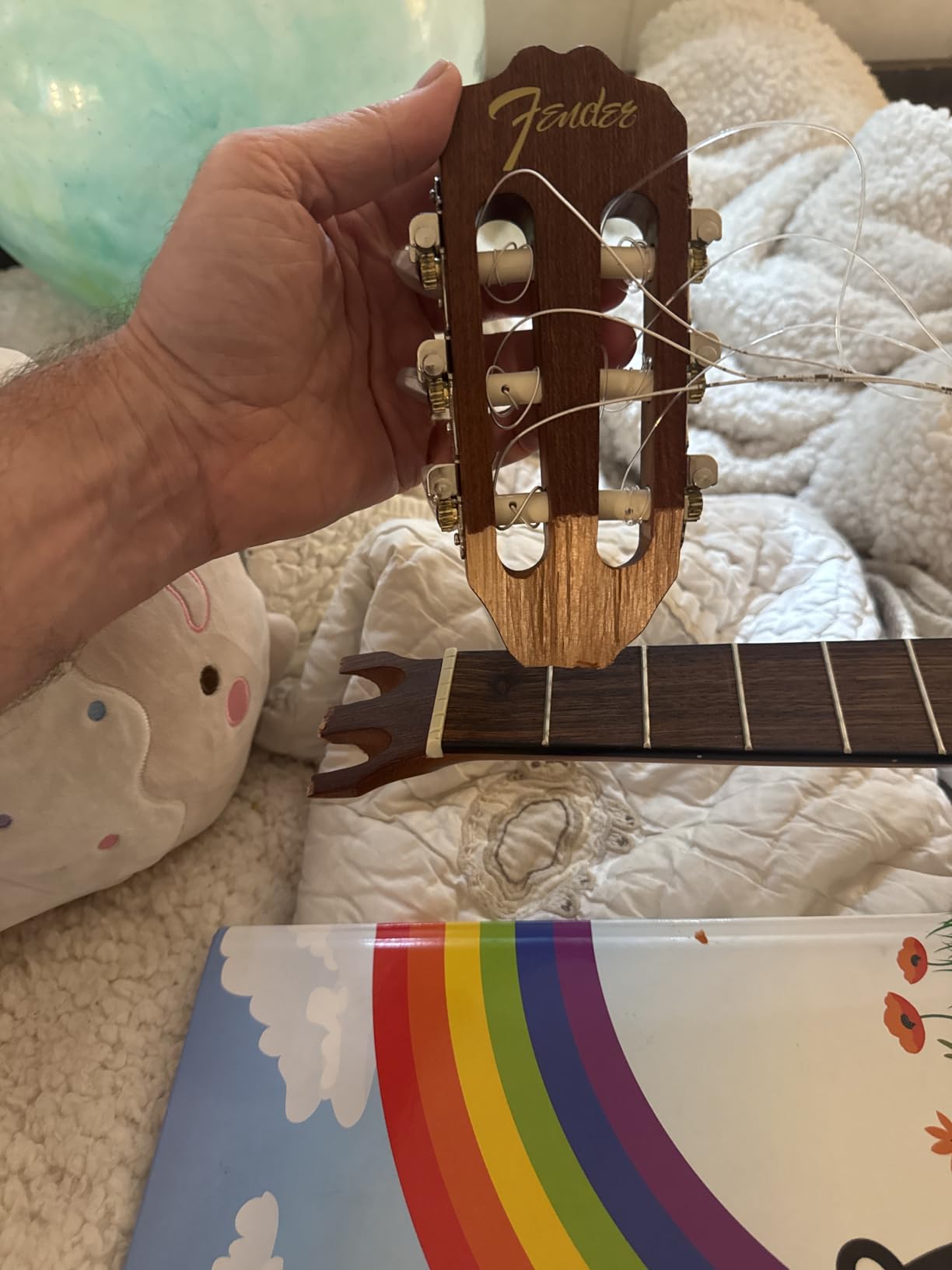 Fender FA-25N 3/4 Nylon String Acoustic Guitar, Beginner Guitar, Natural | Small 3/4 size kids starter guitar, finger-friendly nylon strings, 3 months free lessons, 2-year warranty customer photo 1