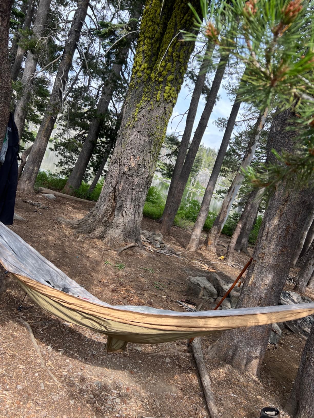Camping Hammock, Portable Hammocks with Mosquito Net,Lightweight Nylon Parachute Hammock with 10ft Tree Straps,Camping Gear Must Haves for Travel Hiking Backpacking Beach Patio-Green&Khaki customer photo 2