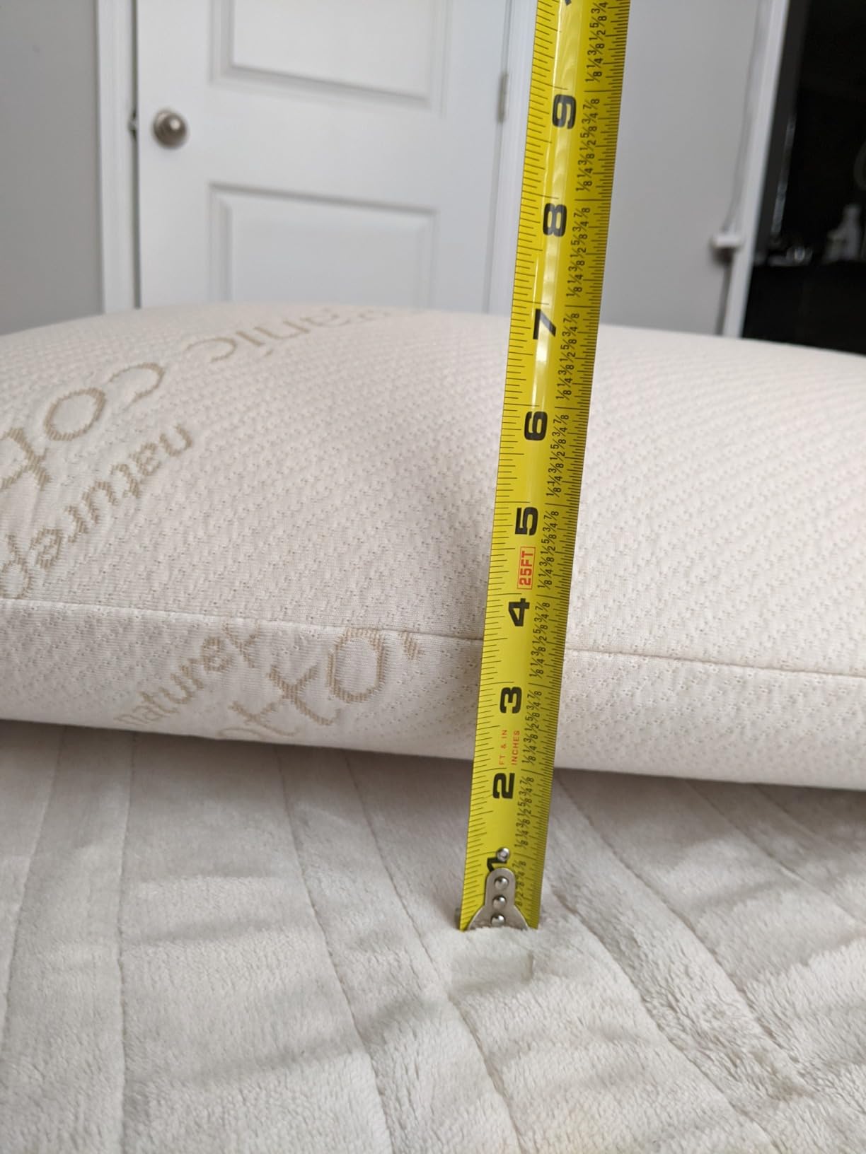 Naturepedic Organic Solid Latex Pillow - Standard Bed Pillow - Luxury Pillow for Comfortable Sleeping, Back Support and Neck Pain Relief - Sleeps Cooler & More Supportive Than Memory Foam Pillows customer photo 2