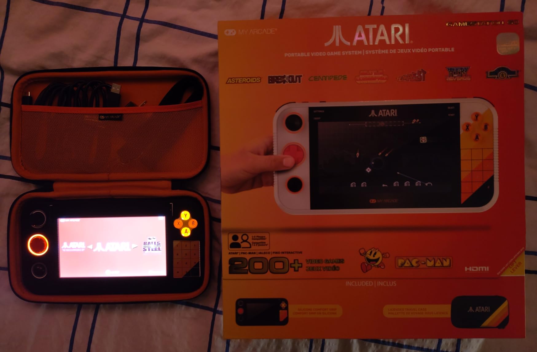 My Arcade Atari Gamestation Go: 200+ Preloaded Retro Games, Includes PACMAN | Rechargeable Battery, Wi-Fi, Smartglow, 7 Inch Display, Atari 2600, Connects to TV via HDMI customer photo 2