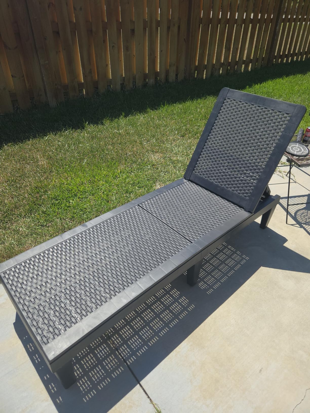 Greesum 2-Pack Adjustable Chaise Lounges, Black | 5-Pos Recline, Waterproof PP, UV-Resist, Easy-Clean, for Pool/Patio/Beach, Tool-Free customer photo 2
