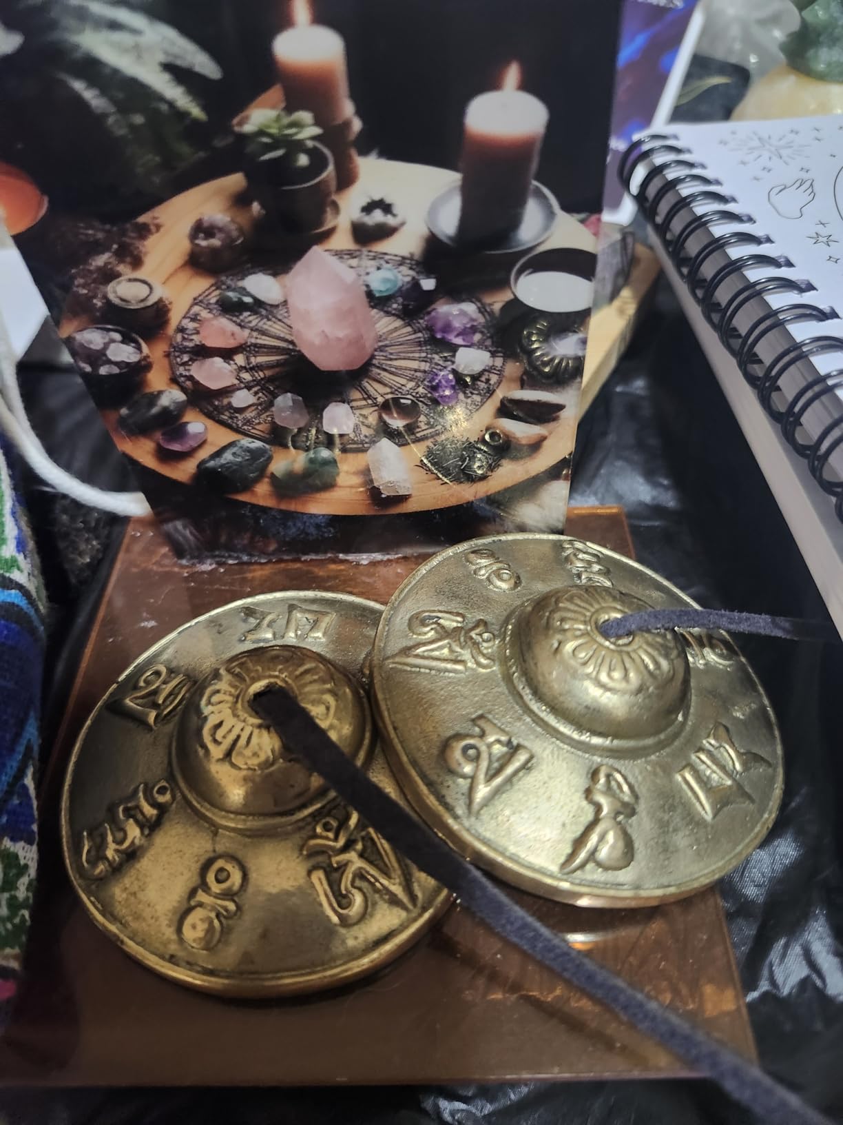 Foraineam Tingsha Cymbals Meditation Chime Bells, 2.5 Inch Brass Tibetan Tingsha Bells Relaxation Musical Instruments for Mindfulness, Chakra Healing, Stress Relief customer photo 2
