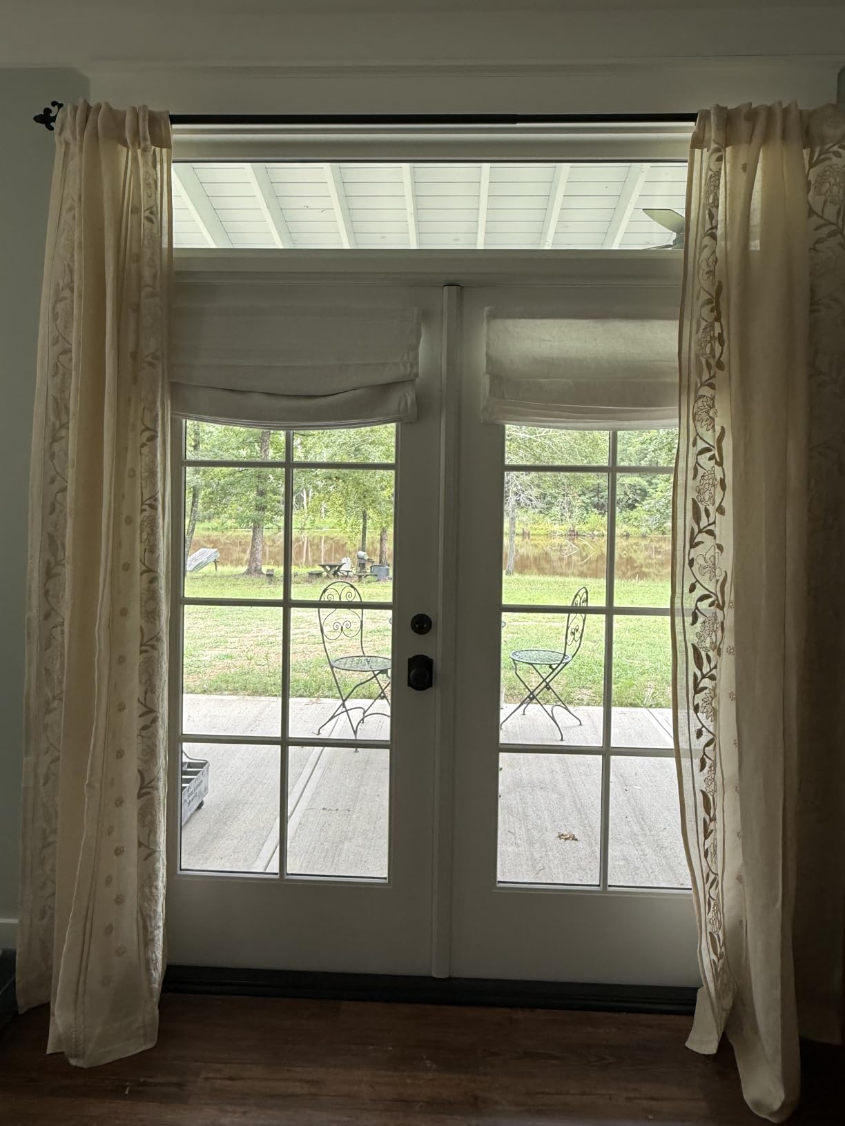 FANXINCAIWEI Roman Shades: Premium Handmade Relaxed Natural Linen for Windows - Custom Fabric Window Shade Treatment,Blackout Light Filtering for Living Room,Doors and Kitchen,Cordless Pull Down customer photo 2