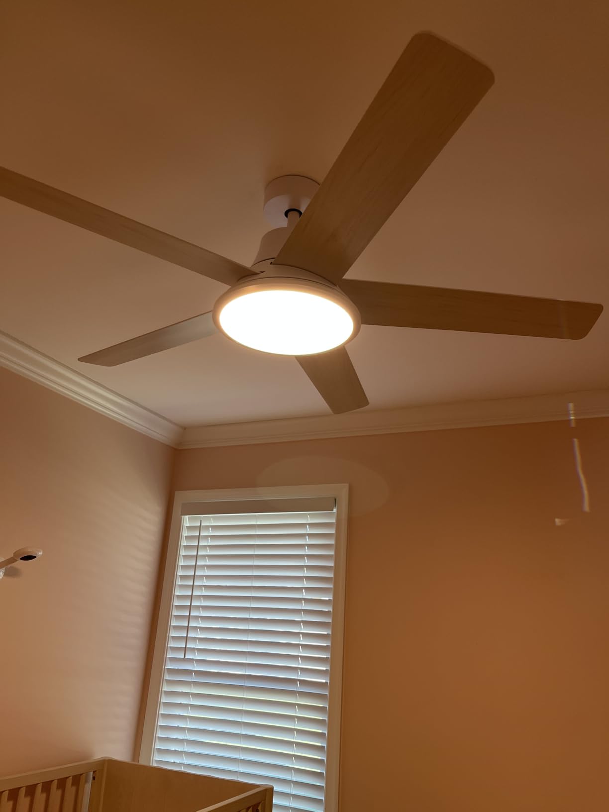 DREO Smart Ceiling Fan with Lights, 52 Inch, 12 Speeds & 3 Fan Modes, RGBIC Light for Living Room, Dimmable, 22dB Quiet DC Motor, Remote/APP/Alexa Control, White Ceiling Fans Indoor, 2026 Upgraded customer photo 1
