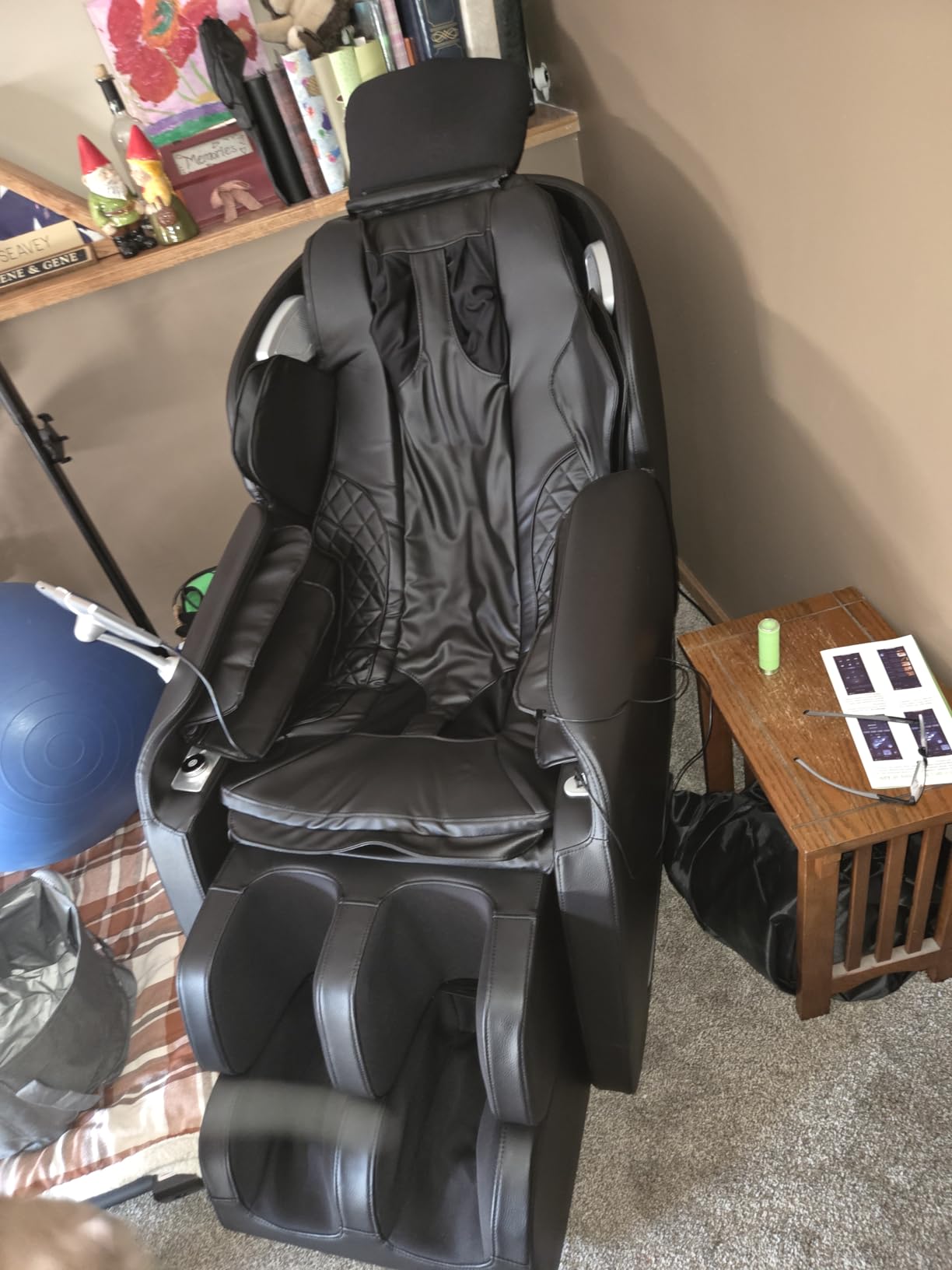 Real Relax Massage Chair Full Body with Unique Phone Controller, Zero Gravity 3D SL-Track Recliner with APP Control, Child Lock,Pause Button, Favor-06, Black customer photo 1