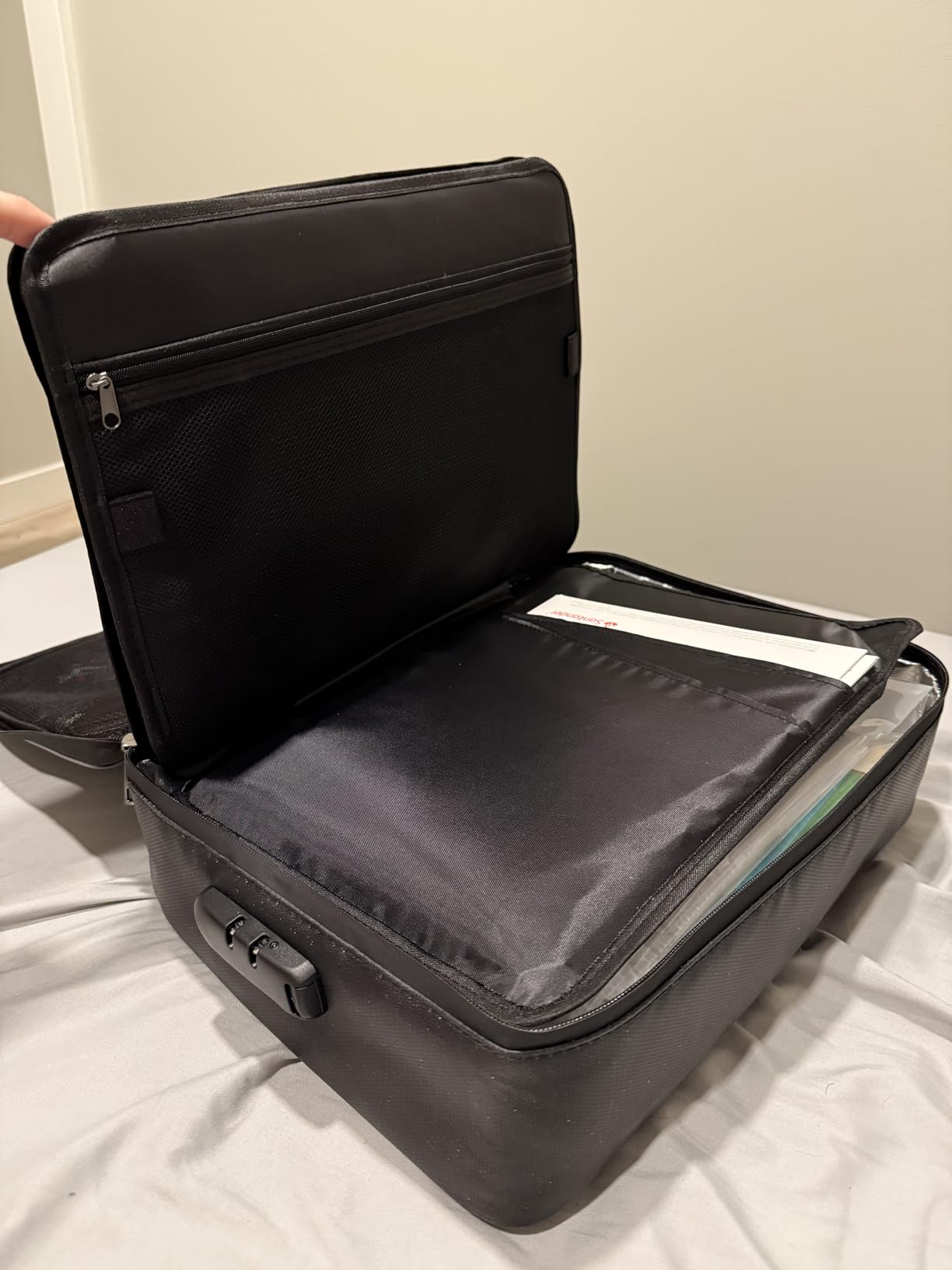ENGPOW Fireproof File Organizer Bag with 13 Colorful Pockets Accordion File Folder, 5200°F Document Organizer Box with Lock & Labels, Multi-Layer Portable Home Safe Storage for Important Documents, Files customer photo 2