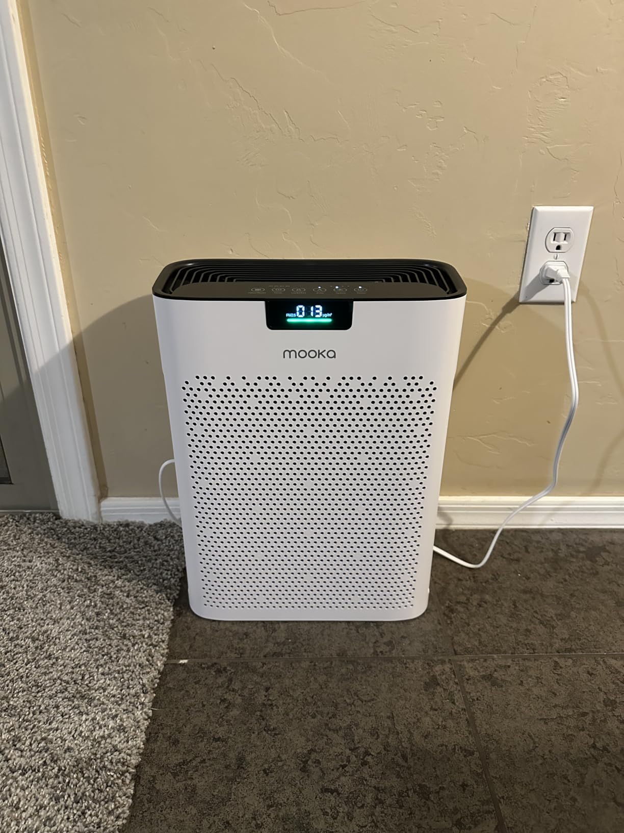 MOOKA Air Purifier for Home Bedroom Large Room 2200 Ft², True HEPA Filter | Washable Pre-Filter, Auto Mode, Quiet Sleep Mode, Air Quality Monitor, Air Cleaner for Pet Dust Smoke Pollen, KJ190H White customer photo 1