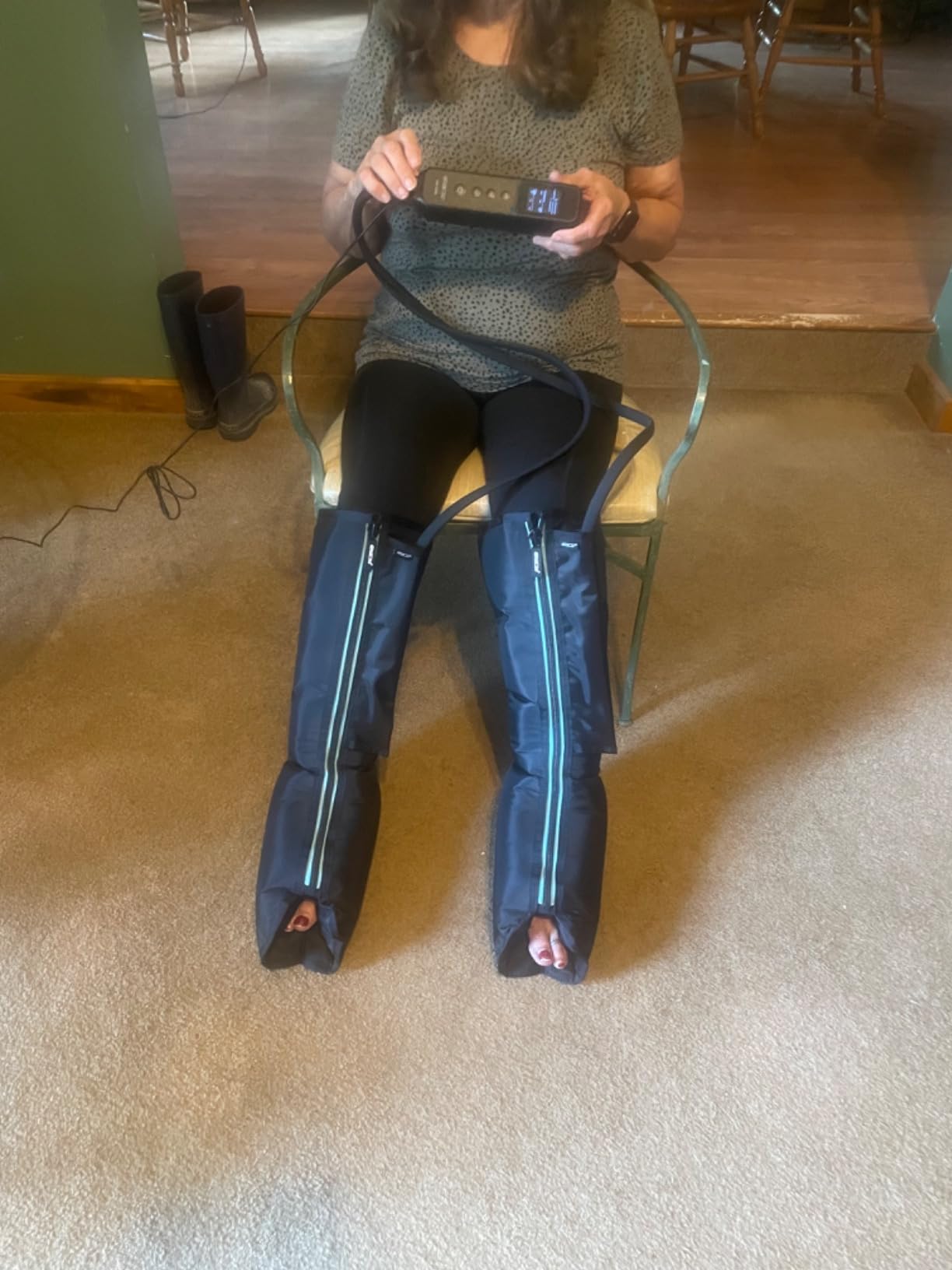 CINCOM Leg Massager for Circulation and Pain Relief, FSA - HSA (Non-Heating) | Air Compression Massager for Foot and Leg 3 Modes 3 Intensities Helpful for Lymphedema Edema Restless and Relaxation customer photo 2