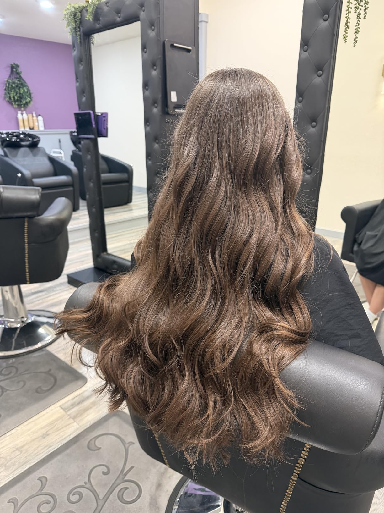 MINT Pro X-Long 1 Inch Clamp-Free Ceramic Curling Wand for Long Hair | Extra-long tourmaline ceramic barrel creates polished curls with 4-heater ionic heat, 230-430F control and dual voltage customer photo 1
