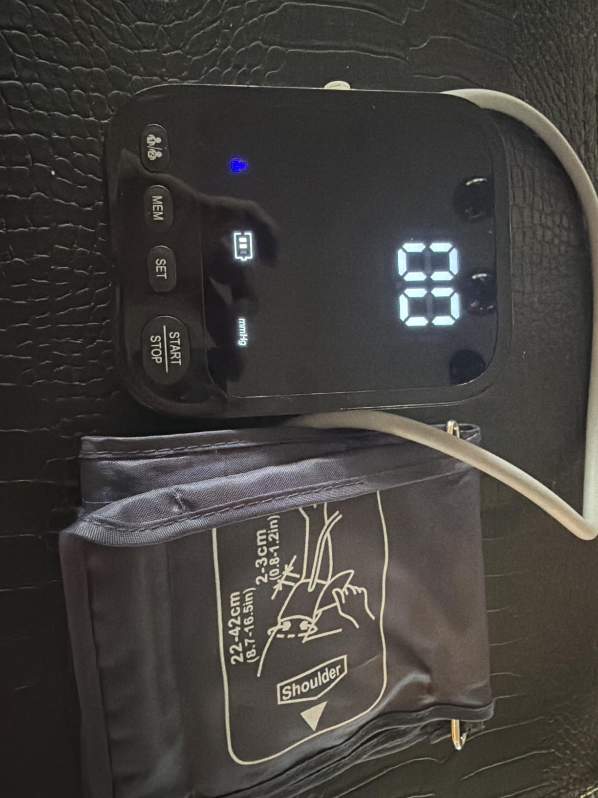 Blood Pressure Machine, Automatic Upper Arm Blood Pressure Monitor with 2x199 Readout, 4.5 Inch Backlit Large Screen Adjustable Large Cuff 9 to 17 Inches - Arrhythmia and Home Hypertension Detector customer photo 2