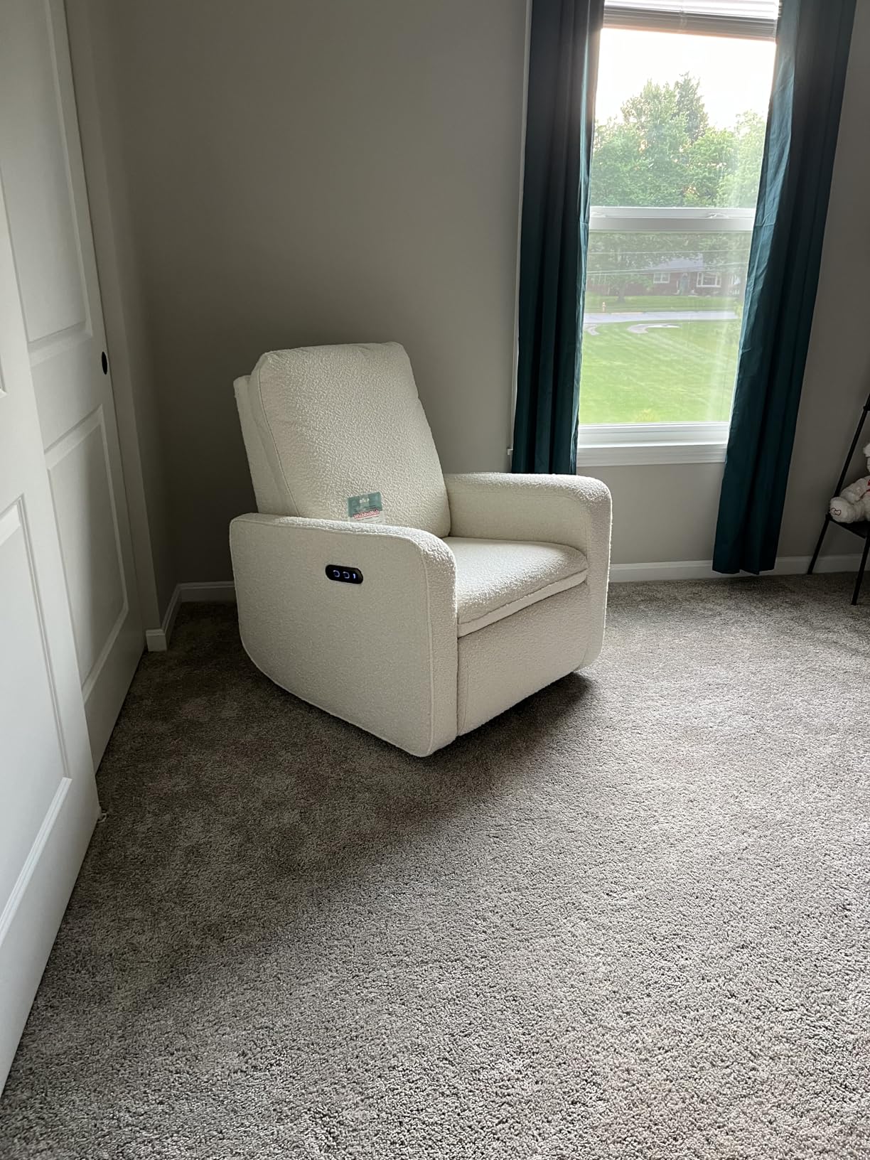 Graco Teddi Power Recliner Swivel Glider, Electronic Power Recline, Oeko-TEX 100 Certified, USB-A & USB-C Charger, Premium Cushioning & Comfort - (Ivory Boucle) customer photo 2