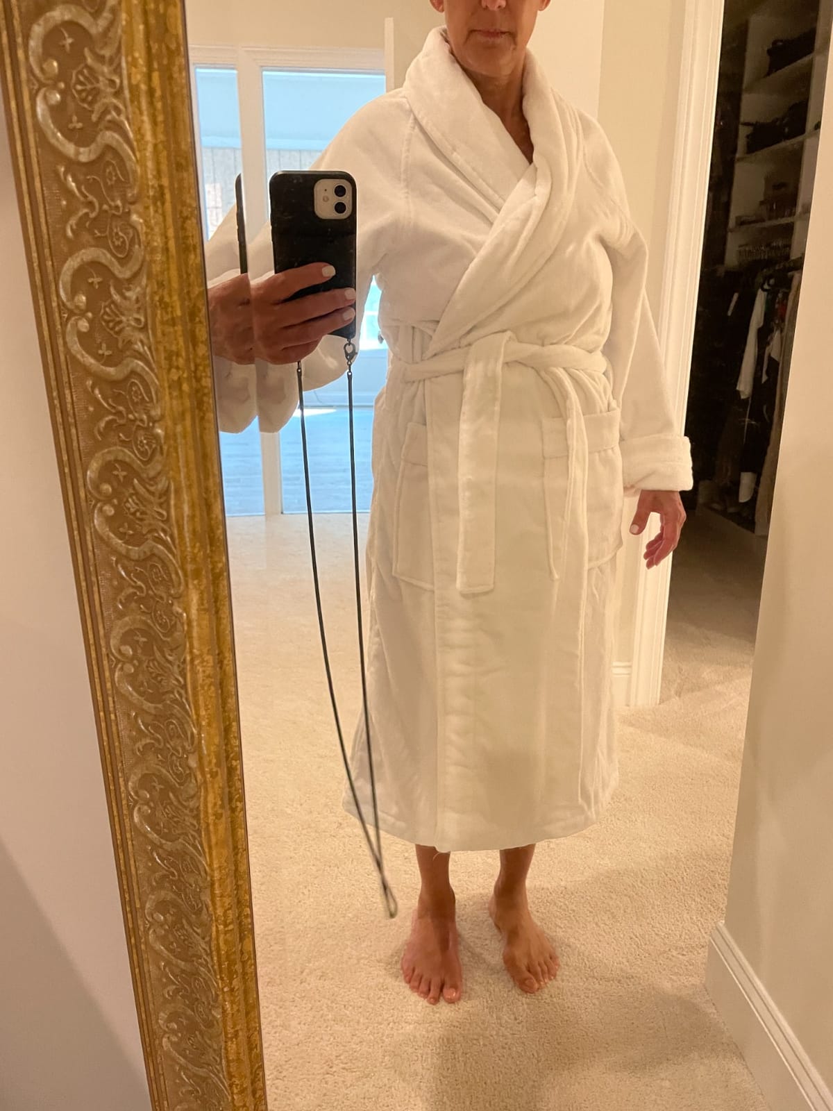 H by Frette Shawl Collar Bathrobe with Piping customer photo 2