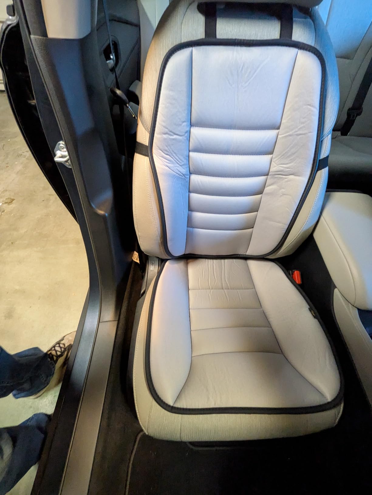 kingphenix Car Seat Cushion with Back Support Pillow, Memory Foam, Black | Memory Foam Car Cushion for Long Driving, Truck, Office Chair, Tailbone and Lower Back Support customer photo 1
