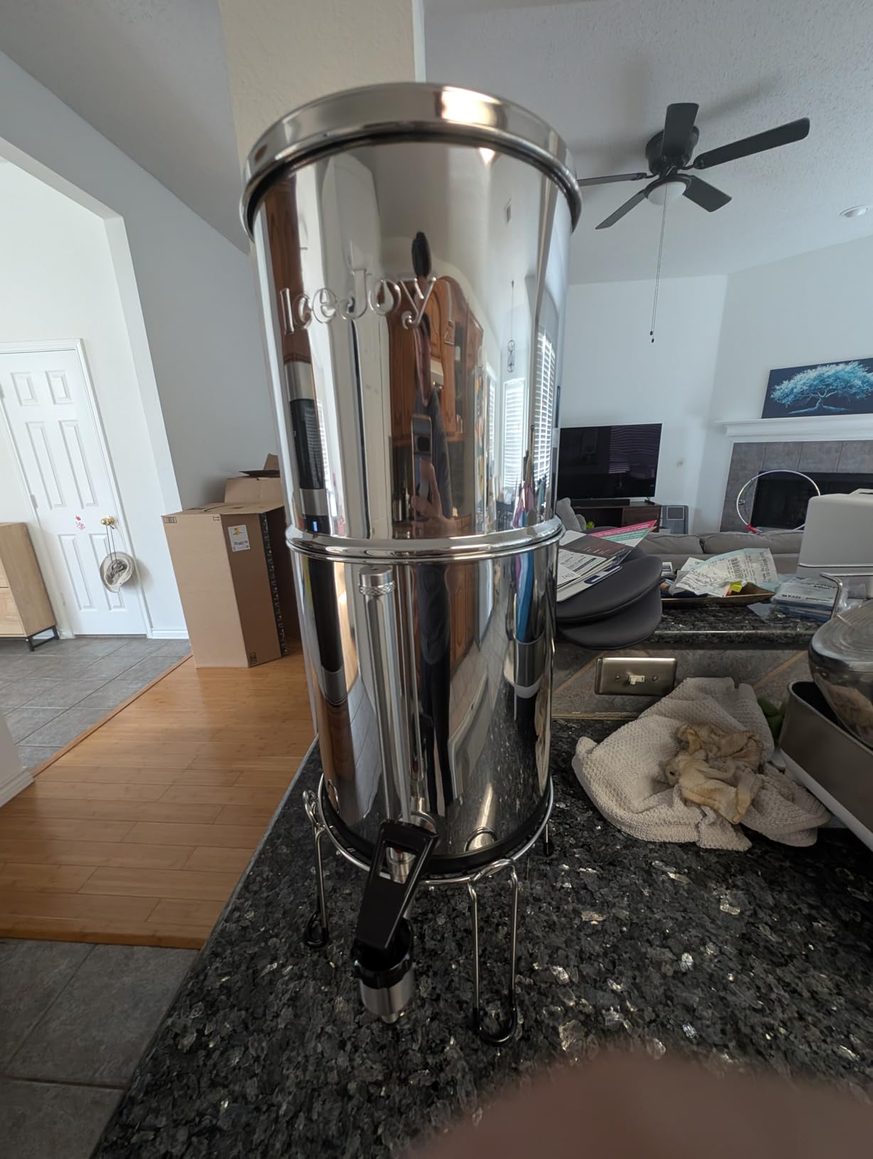 8-Stage Gravity Water Filtration System 3.0 Gallon-304 Stainless Steel Countertop System with 4 Filters and StandReduce 99.9% Chlorine, NSF/ANS 42 Certifcation customer photo 1
