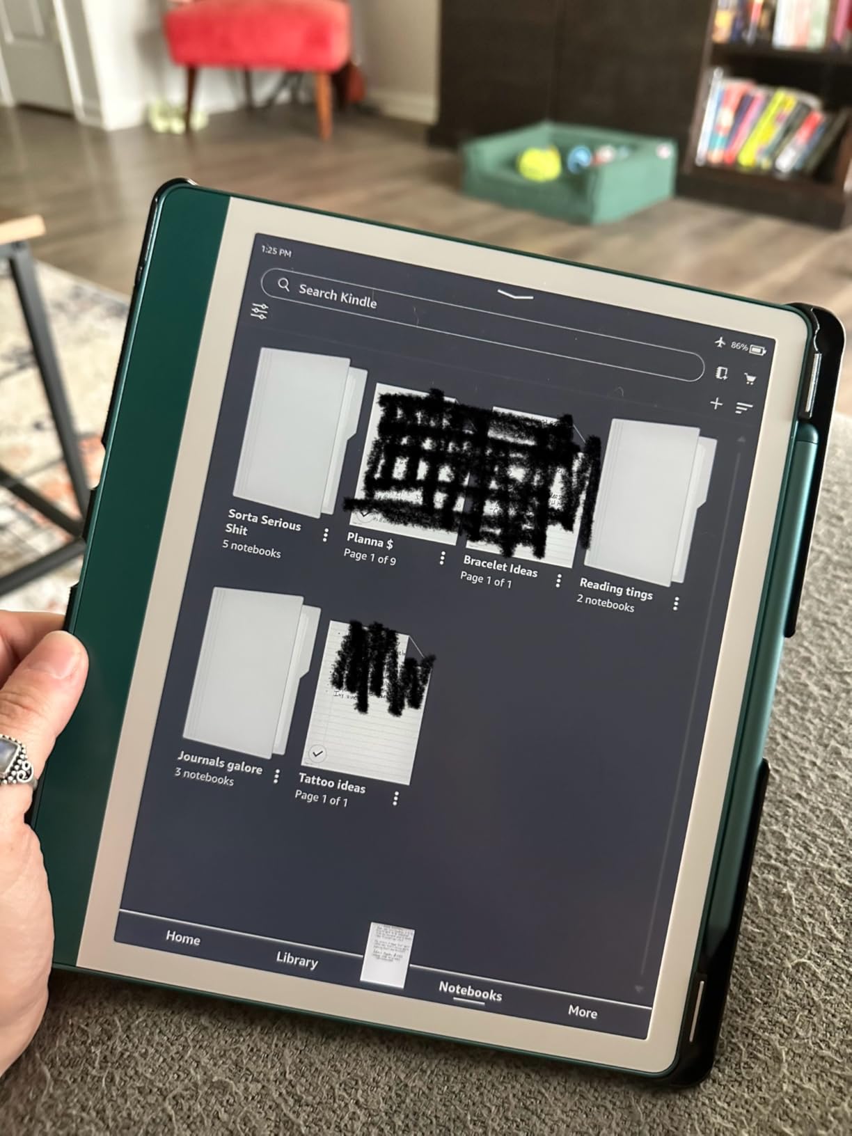 Amazon Kindle Scribe (64GB) - Your notes, documents and books, all in one place. With built-in AI notebook summarization. Includes Premium Pen - Tungsten customer photo 1