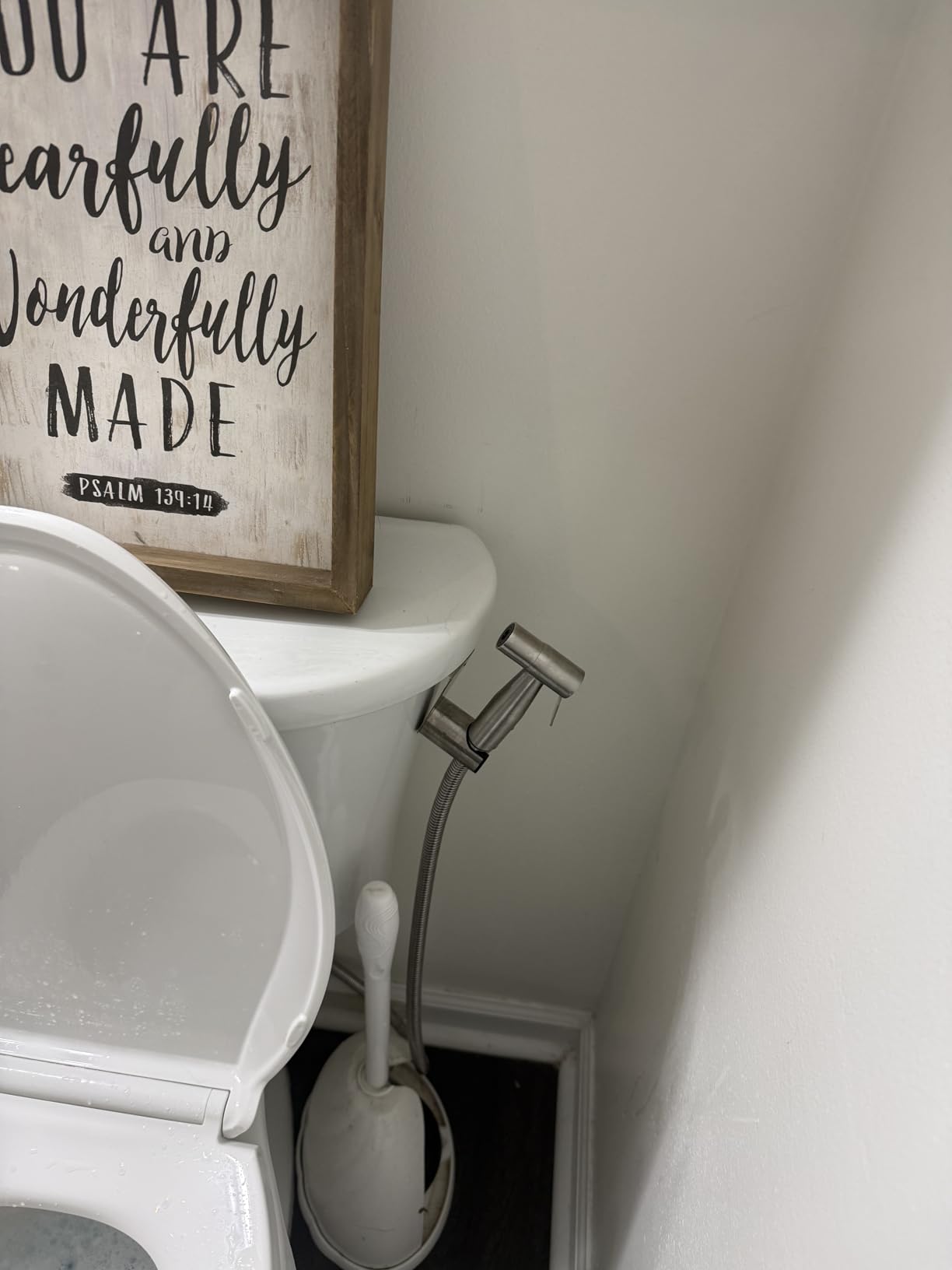 Arofa Hot and Cold Bidet Sprayer for Toilet, Warm Water Bidet Attachment | Hot & Cold Control, Adjustable Water Flow, 7/8 Brass T-valve, Fits Two-Piece Toilets, Feminine/Baby/Pet Wash, Easy Install customer photo 2