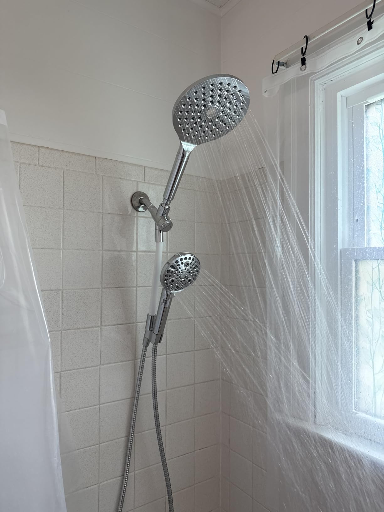 MakeFit Dual Filtered Rain Shower Head Combo, Handheld Shower Head with Adjustable Bar - Rainfall Shower Head And Showerhead with Filter for Hard Water - Removes Chlorine customer photo 1