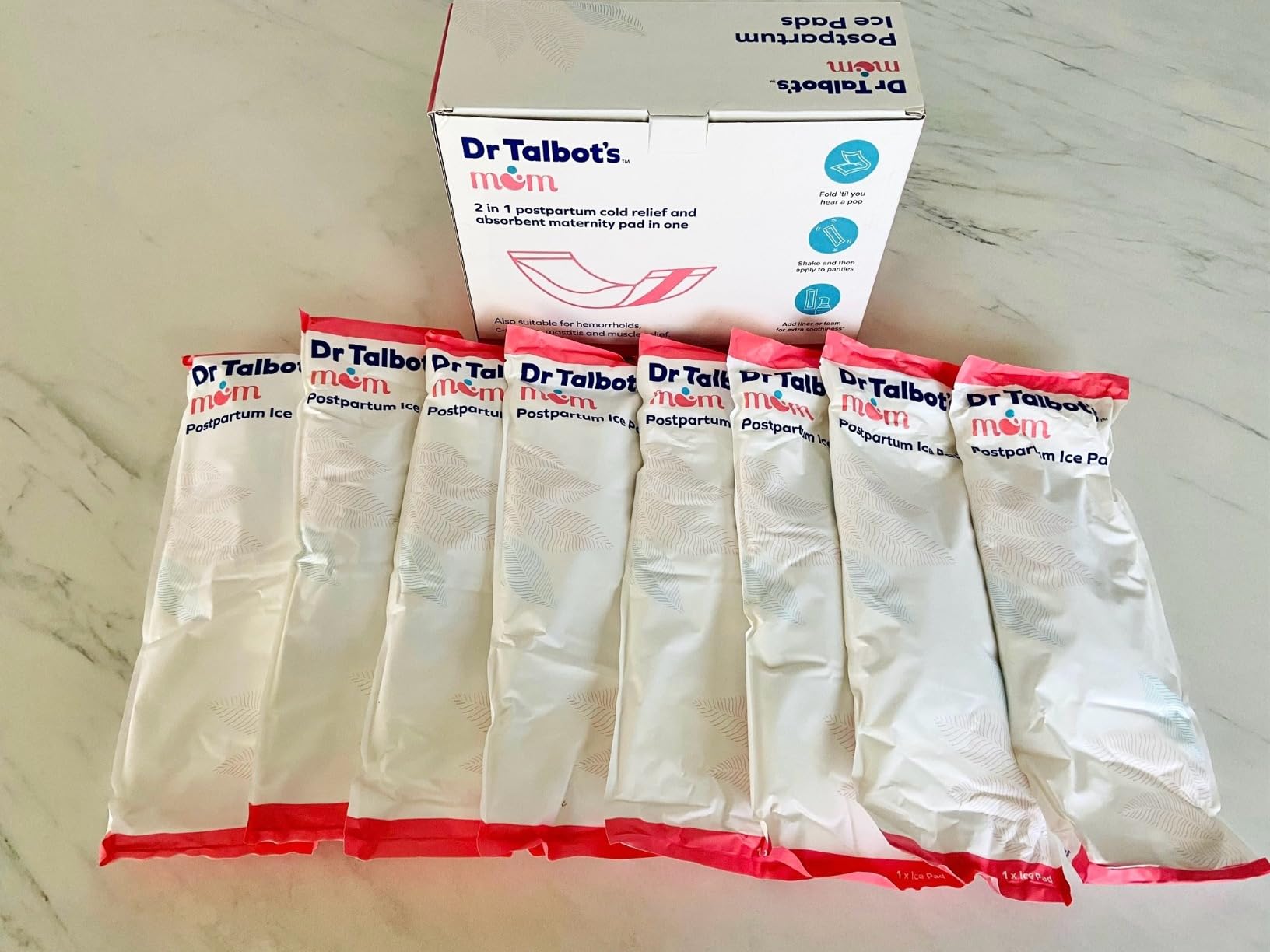 Dr. Talbot's Mom Postpartum Ice Pads for Pain Relief - 8-Pack - 2-in-1 Absorbent Postpartum Pads for Women After Birth customer photo 1