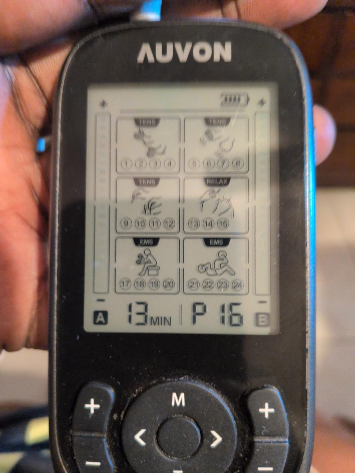AUVON 3-in-1 TENS Unit Muscle Stimulator, 40 Levels for Gradual Pain Relief | EMS Massage Machine, Drug-Free for Shoulder, Sciatica, Back Pain Relief, 24 Modes Electronic Pulse Massager, 12 TENS Pads customer photo 1