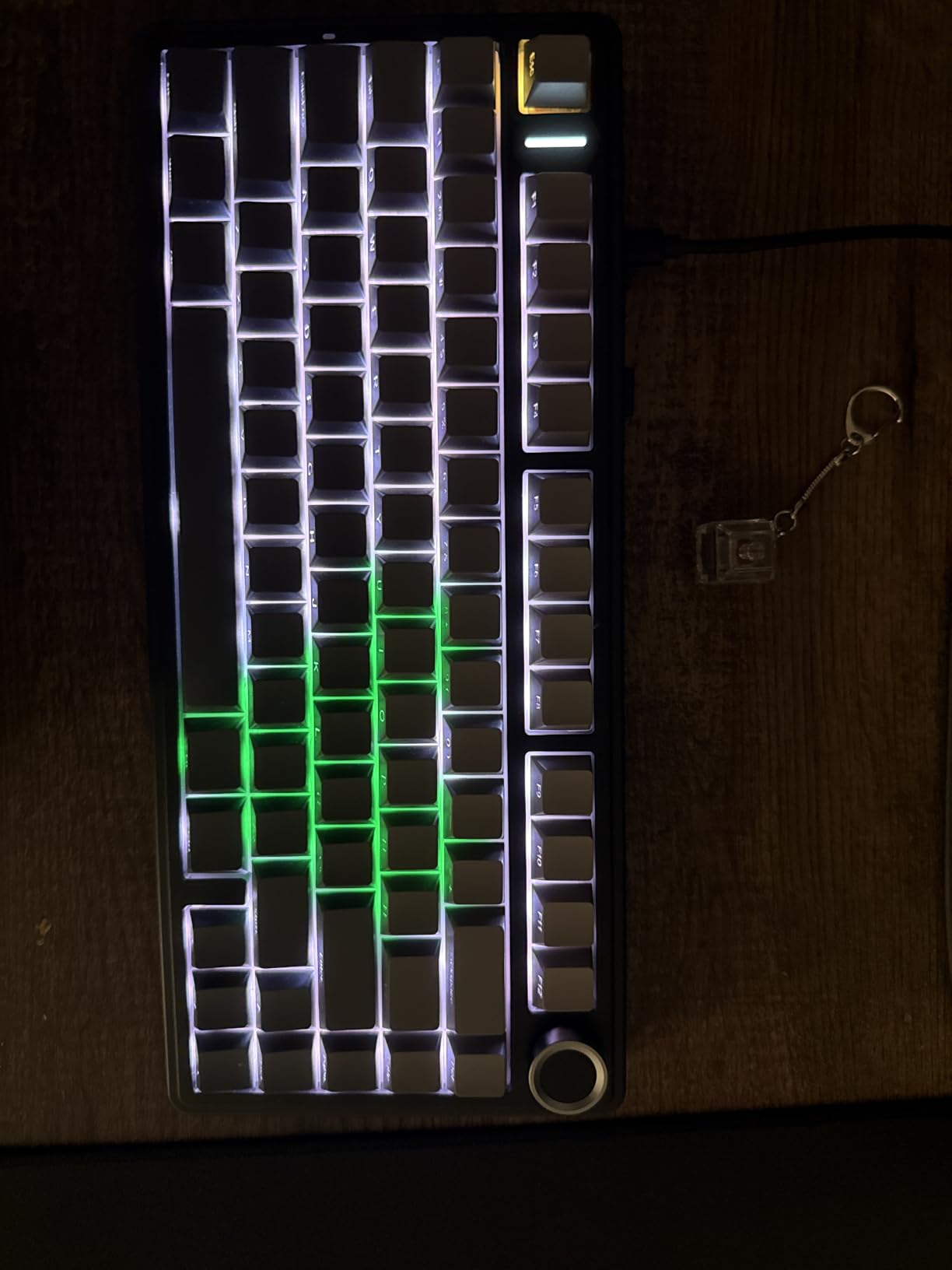 AULA F75 Pro Wireless Mechanical Keyboard, 75% Hot Swappable Custom Keyboard with Knob, RGB Backlit, Pre-lubed Reaper Switches, Side Printed PBT Keycaps, 2.4GHz/USB-C/BT5.0 Mechanical Gaming Keyboards customer photo 2