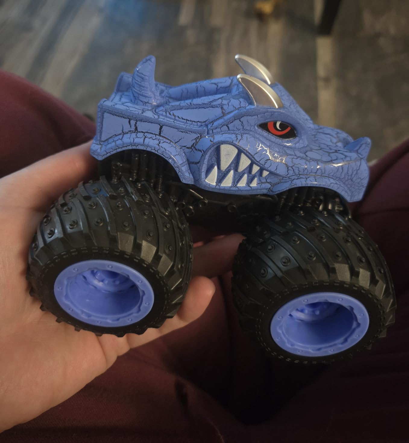 AUUGUU Remote Control Car, 2.4GHz Monster Trucks Toys with Light Spray, Birthday Gift for Kids 3 4 5 6 7 8, All Terrain RC Cars, Toddler Toys for Boys Girls 3+ Year Old customer photo 2