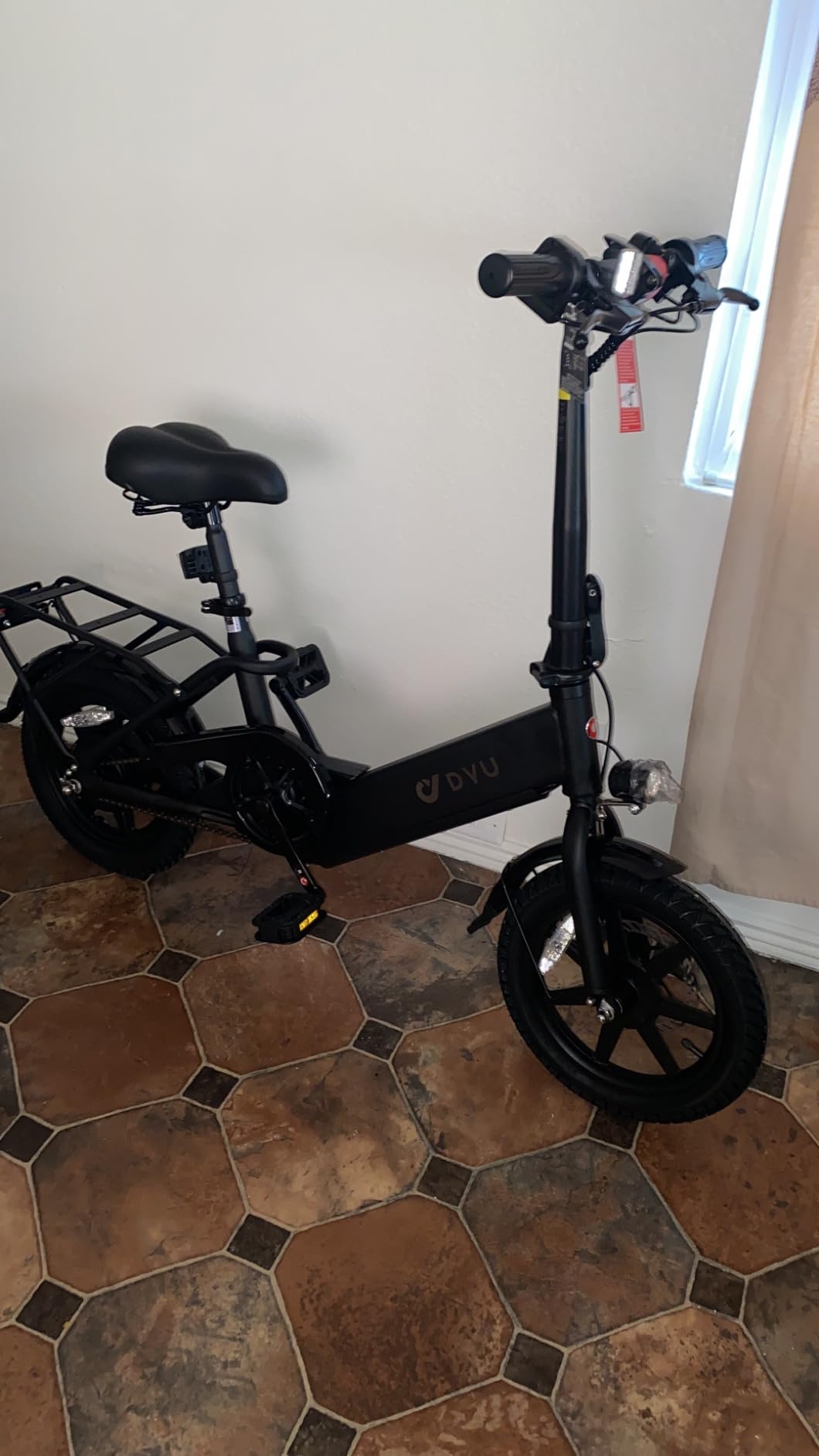 DYU Electric Bike for Adults Teens, Folding Electric Bicycle, Commuter City E-Bike with 350W Motor and 36V 7.8Ah Battery, 3 Levels Assist, Dual Disc Brakes customer photo 2