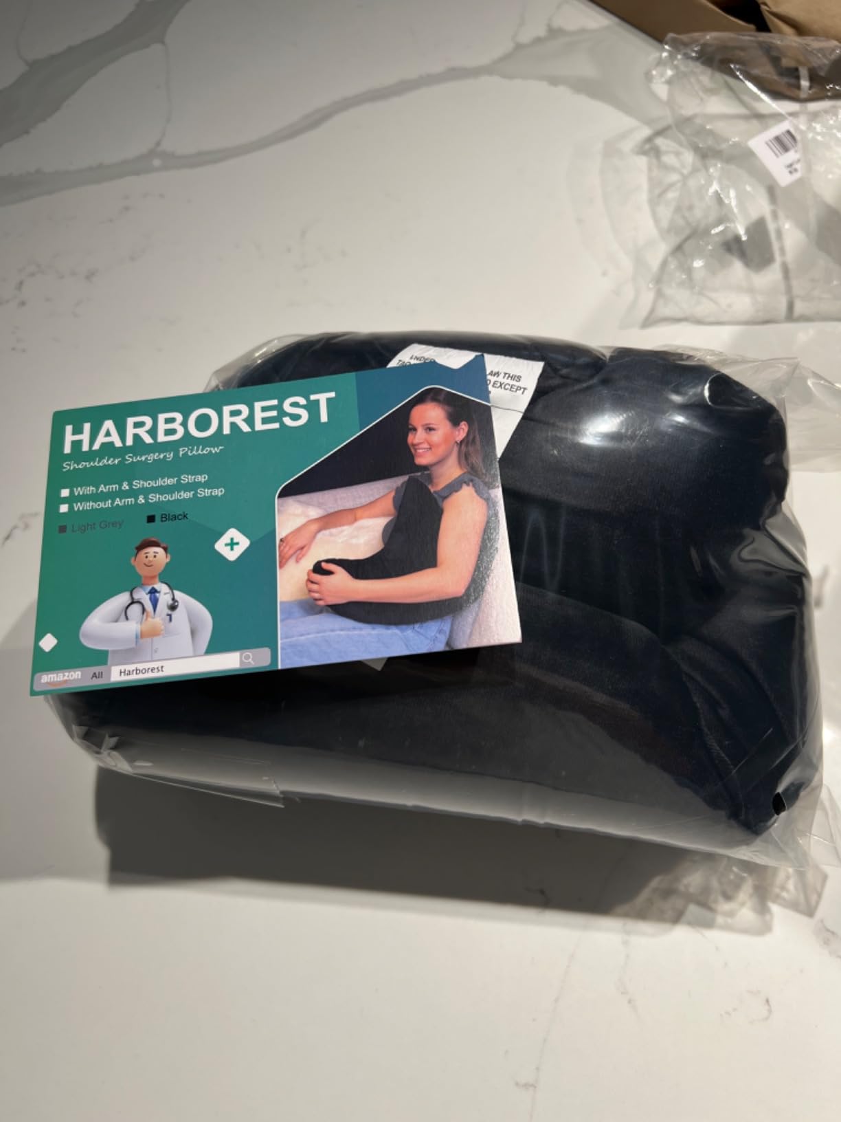 HARBOREST Shoulder Surgery Pillow - Shoulder Pillow for Shoulder Pain, Rotator Cuff Pillow for Sitting customer photo 2