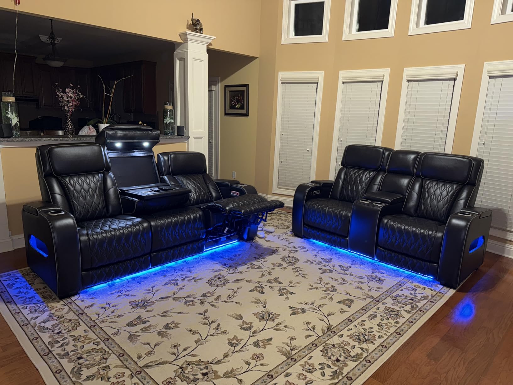 Signature Design by Ashley 3-Seat Power Reclining Sofa, Heat, Massage, Gray customer photo 2