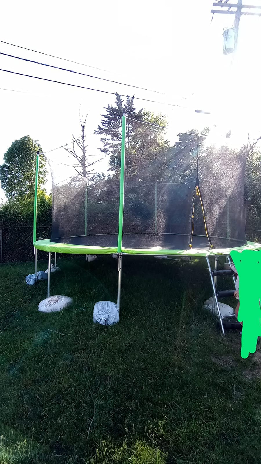 Lyromix 10 12 14 16FT Trampoline Outdoor, Light/Sprinkler/Basketball Hoop | Large Recreational Trampoline for Kids and Adults, Heavy Duty Yard Trampolines with Enclosure Net, ASTM Approval customer photo 2
