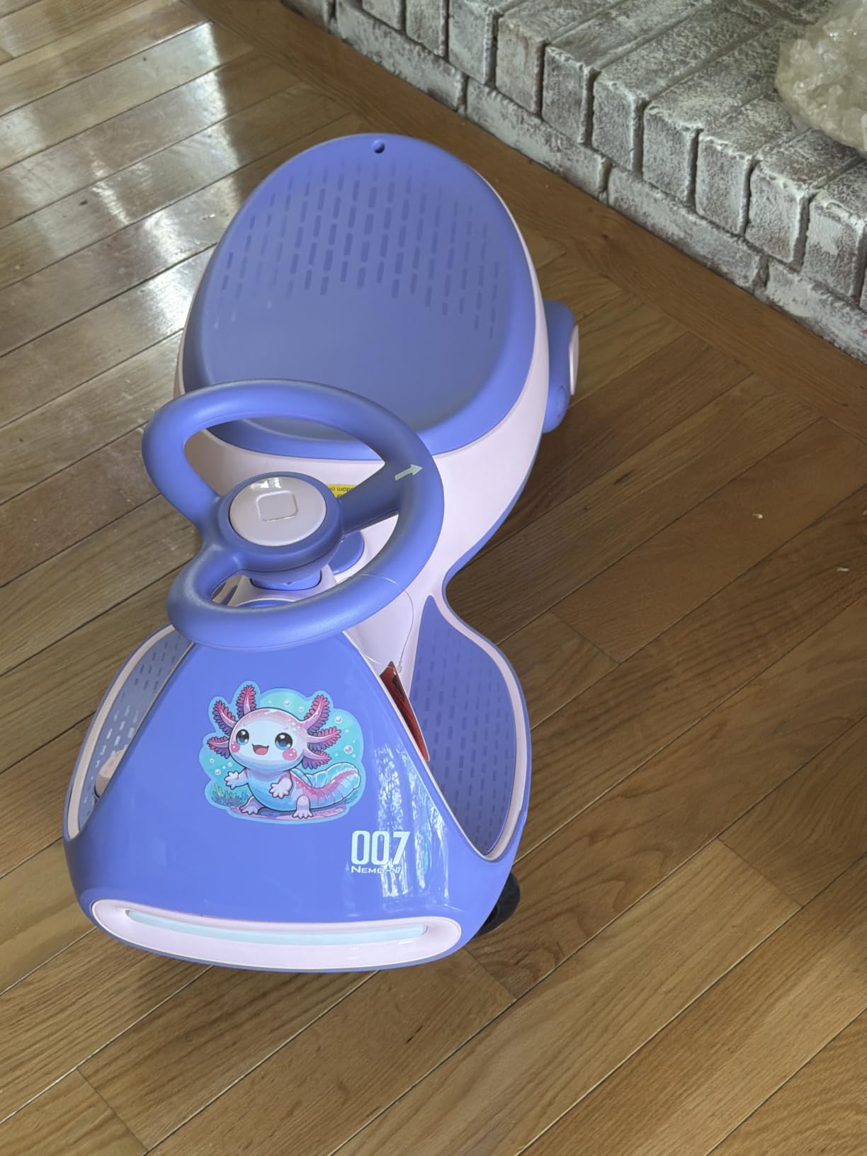 FanttikRide N7 Pro Electric Wiggle Car, Flashing Wheels, for Ages 3+, Blue | Max 4 Mph, Anti-Rollover, Kids Car with Bluetooth, Ride on Car with 150 Lbs, Easy Assembly, Indoor / Outdoor, CyberWiggle customer photo 1