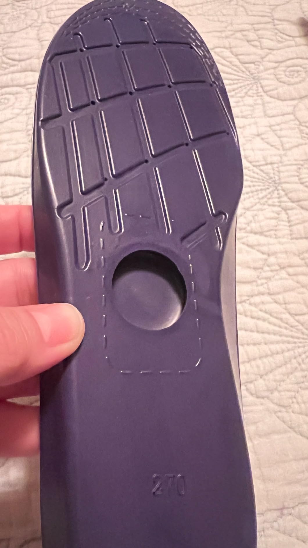 Endoto Insoles for Airtag Air Tag Inserts Soles | Tracking Insoles | US Patent: USD1082268 | Color:Purple, Size:290mm customer photo 1