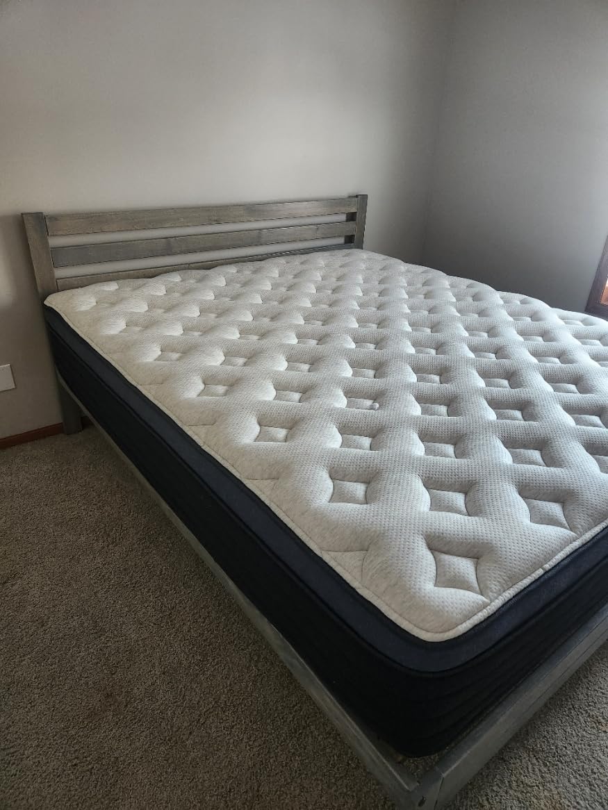 KD Frames Lexington Platform Bed - King Bed Frame - Unfinished Wood Bed Frame - Natural, Minimalist Bed with Slatted Headboard - Easy Assembly, No Box Spring Needed - Solid Wood King Platform Bed customer photo 1