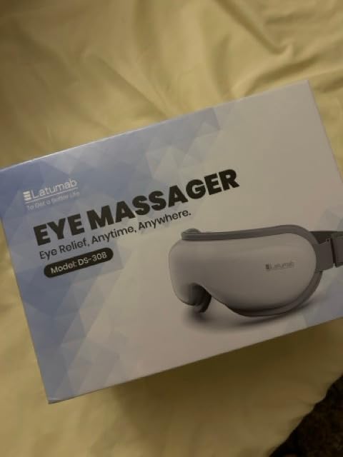 latumab Eye Massager with Heat, Heated Eye Mask with Bluetooth Music, Face Massager, Mask for Migraine & Headache Relief, Improved Sleep, Birthday Gifts for Mom Dad Women Men Her Him customer photo 2