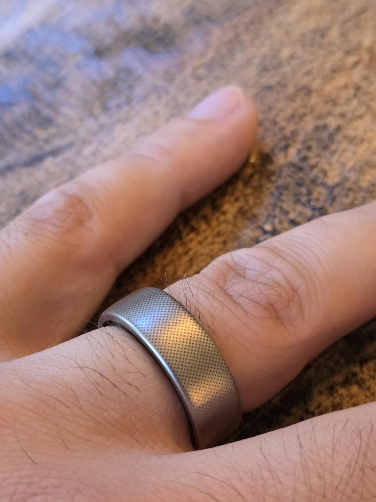 Amazfit Helio Smart Ring Health Tracker, Fitness Tracker Ring, No Subscription, Monitors Sleep, Heart Rate & Stress, Titanium Alloy, Fast 1.4-Hr Charging, Water-Resistant, Size Before You Buy (Size 12) customer photo 1