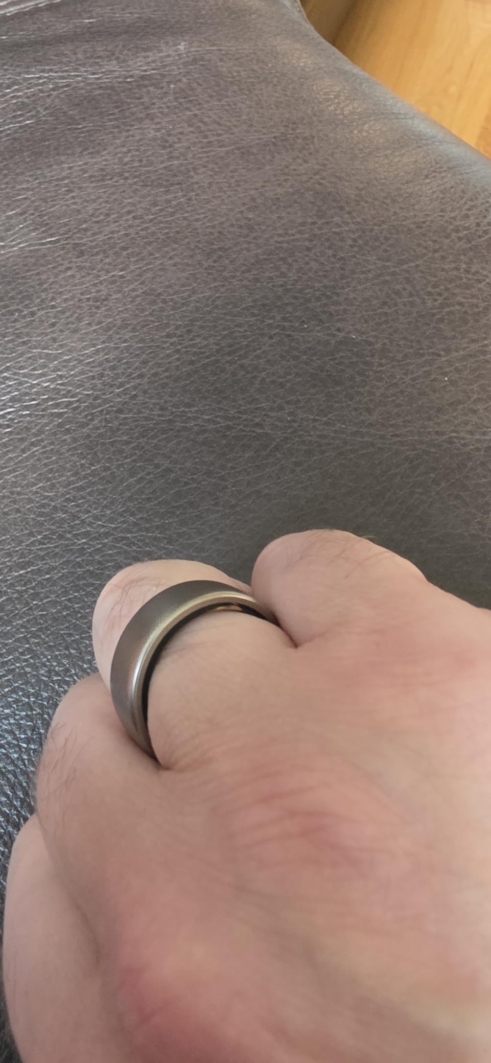 Amazfit Helio Smart Ring Health Tracker, Fitness Tracker Ring, No Subscription, Monitors Sleep, Heart Rate & Stress, Titanium Alloy, Fast 1.4-Hr Charging, Water-Resistant, Size Before You Buy (Size 12) customer photo 2