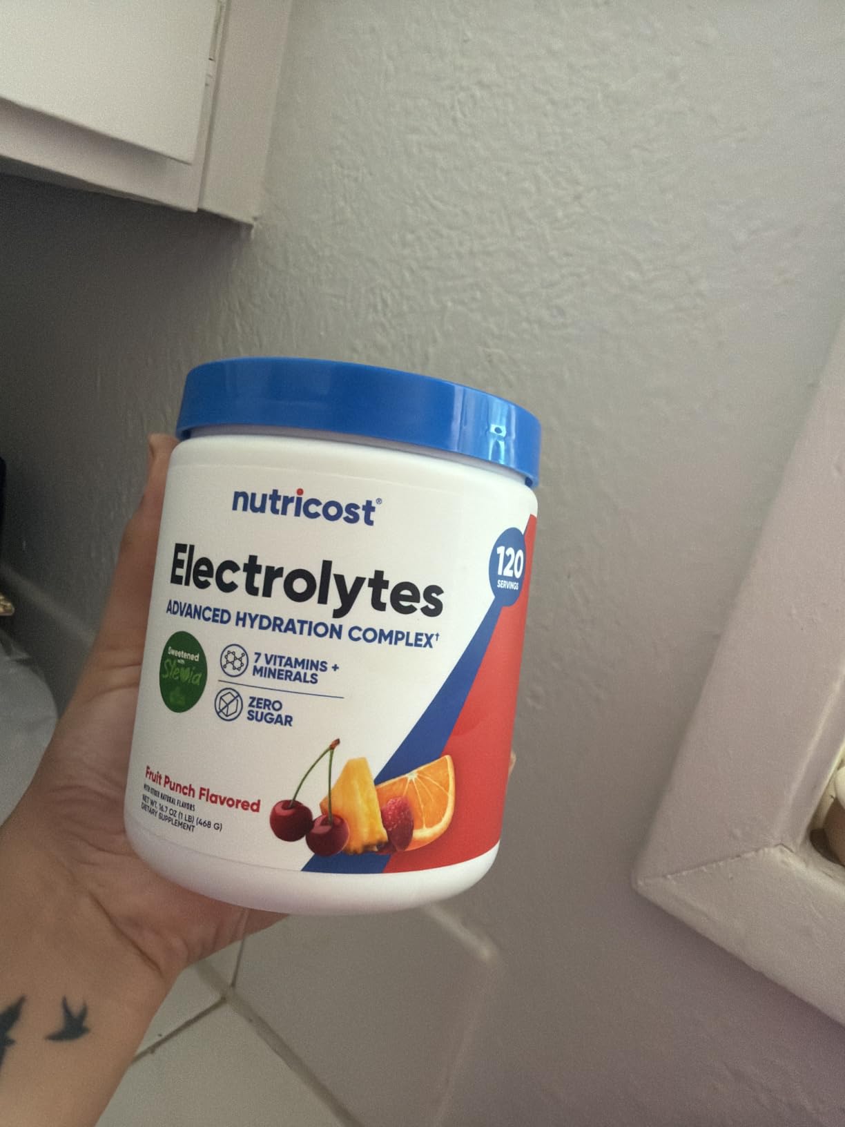Nutricost Electrolyte Complex Powder (120 Servings, Fruit Punch) - Hydration Supplement Drink Mix with Vitamins and Minerals customer photo 1