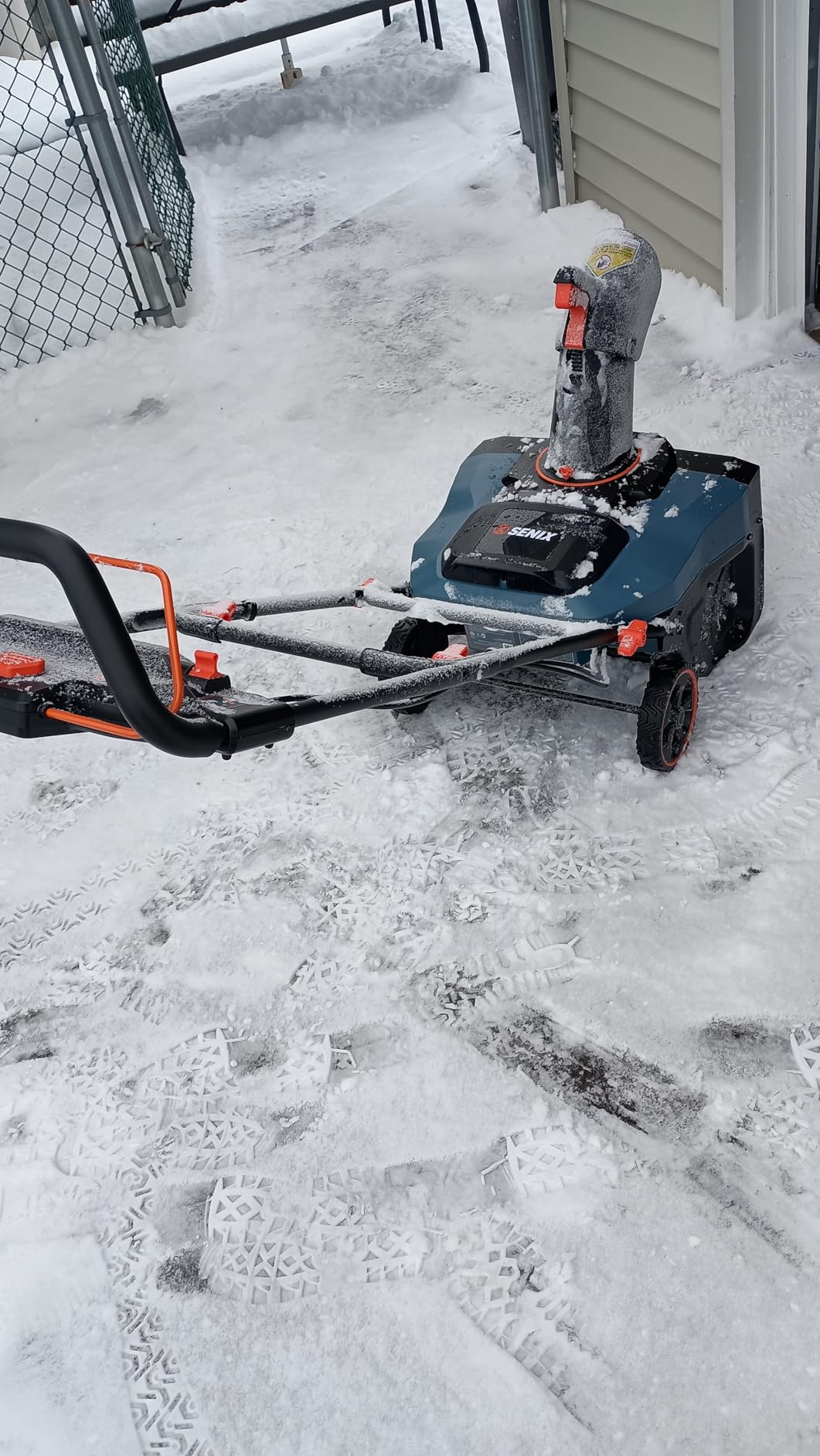 SENIX 40V 21-Inch Cordless Snow Blower with Variable-Speed Steel Auger, 1800W Brushless Motor, 12