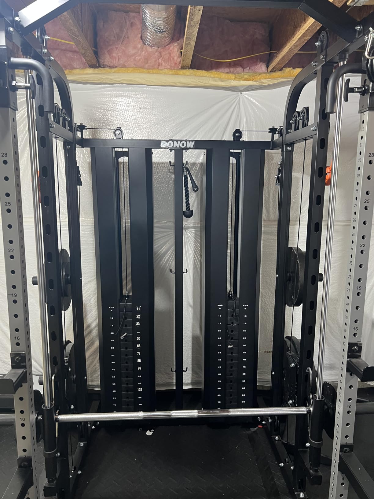 DONOW Smith Machine with Weight Stacks Home Gym System Cable Crossover | Multi Function, All in One customer photo 1