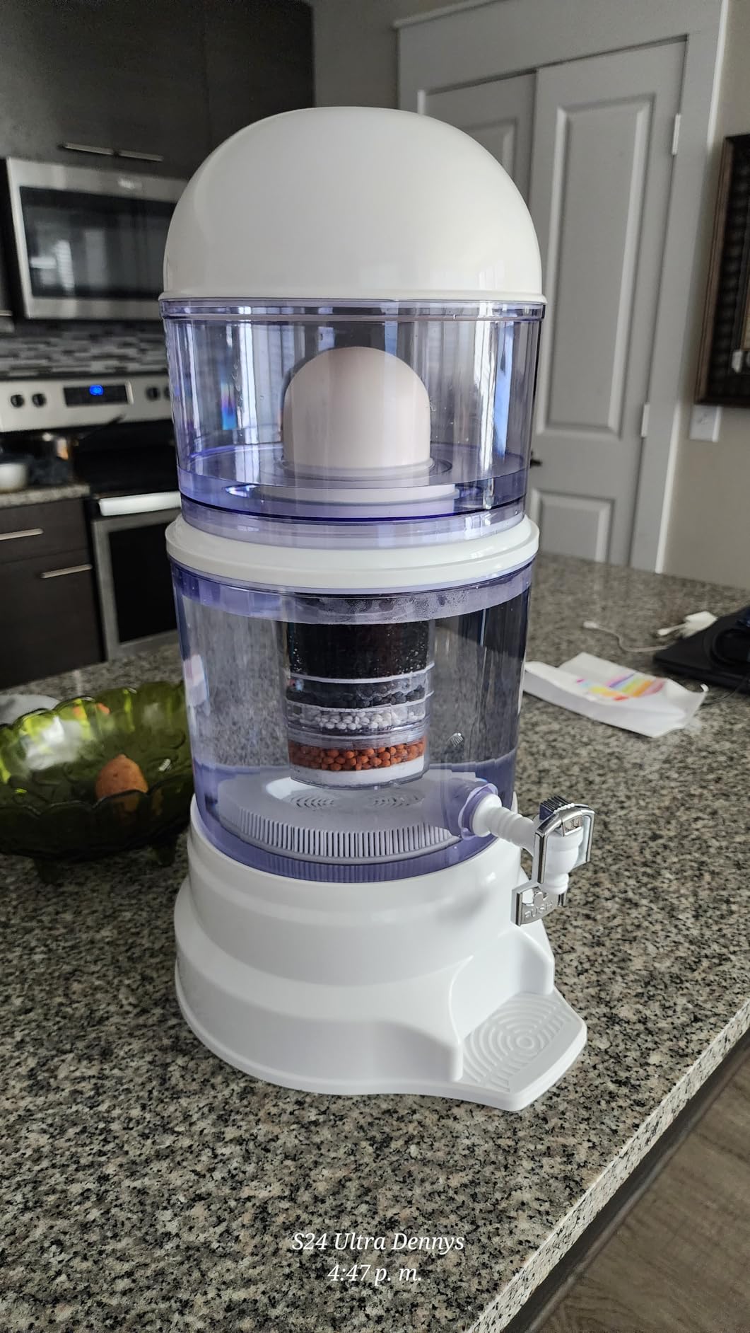 Nispira Super Mineral Countertop Gravity Water Filter System 12L 3-Gallon Household Economical Drinking Pot Water Dispenser customer photo 1