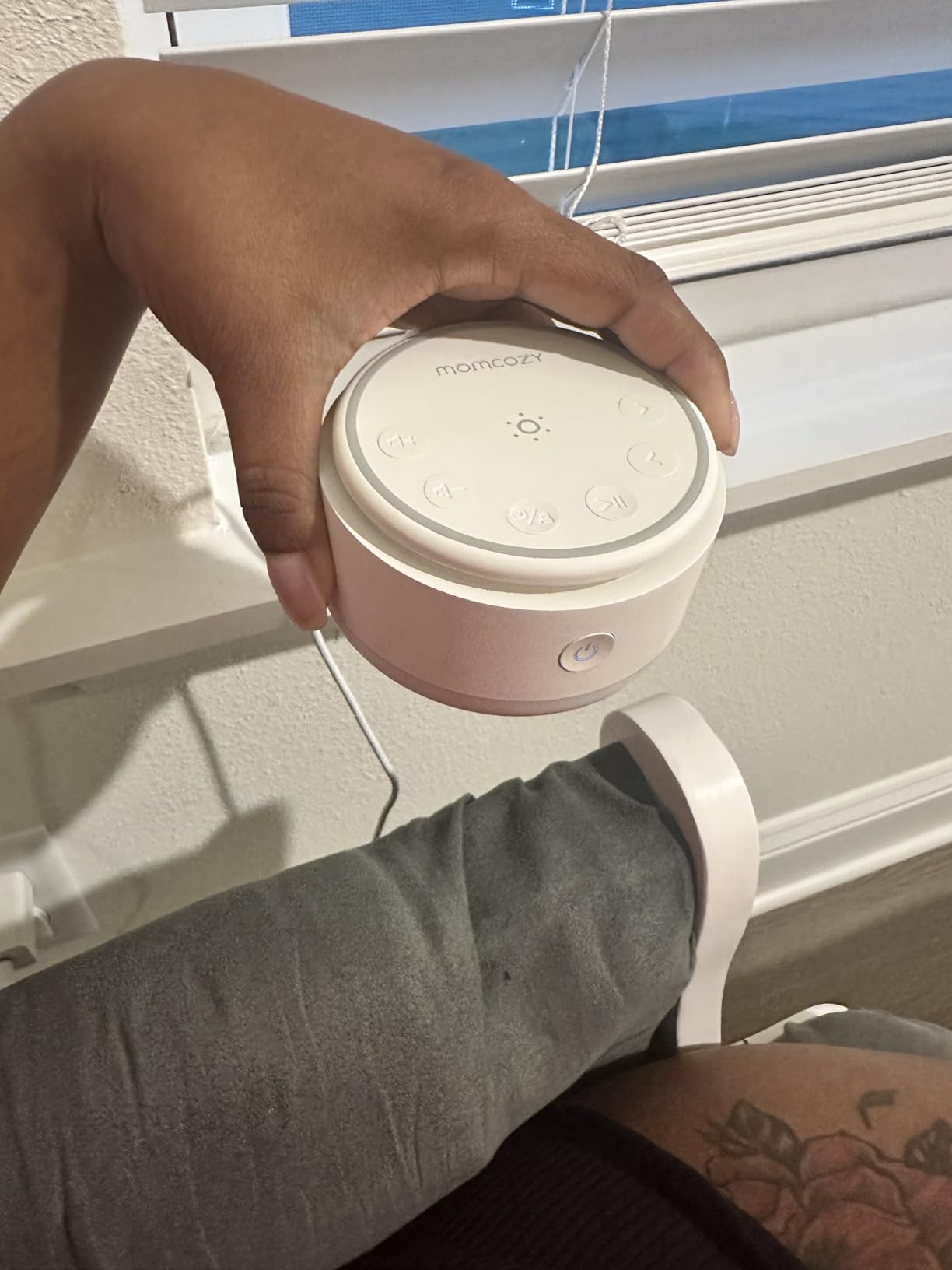 Sound Machine for Baby-20 Soothing Sounds & Touch Warm Light Portable White Noise for Kids & Adults for Sleeping Timer and Memory | Ideal Travel Companion & Nursery Must-Have, White customer photo 2