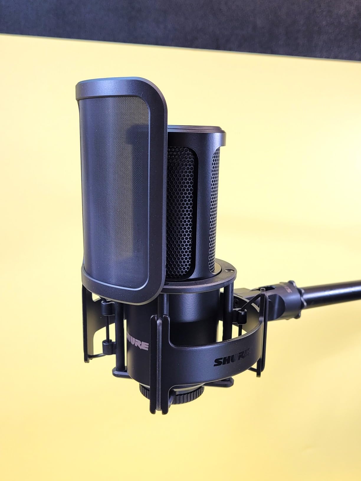 Shure SM4 XLR Studio Condenser Microphone Kit for Recording | Home-studio condenser mic with mix-ready audio, all-metal build, detachable magnetic pop filter and shock mount customer photo 1