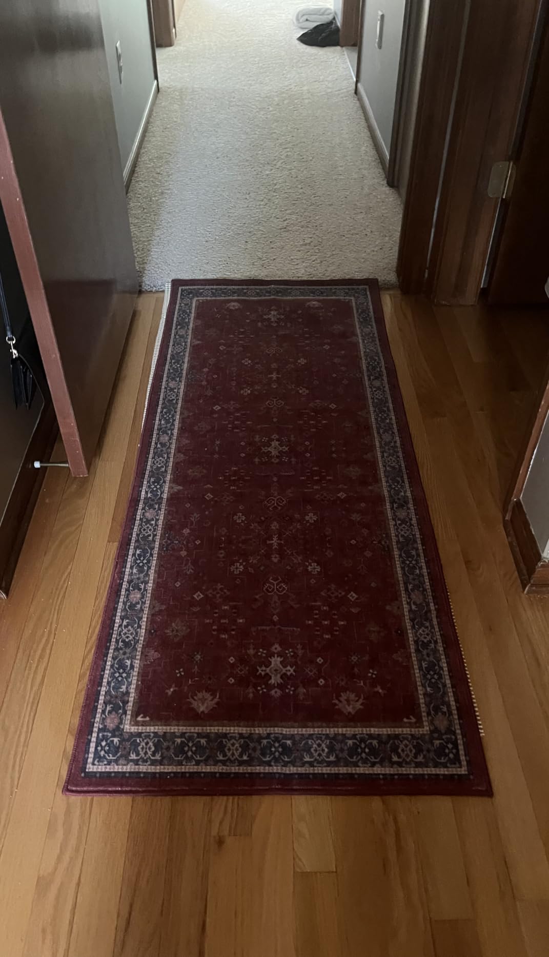 Black Boho Washable 2x6 Runner Rugs for Hallway Kitchen Bedroom Beside Laundry Room Bathroom Rug, Pet & Kids Friendly, Non Slip Low Pile Stain Resistant Soft Foldable Long 24 x 72 Floor Carpet customer photo 2