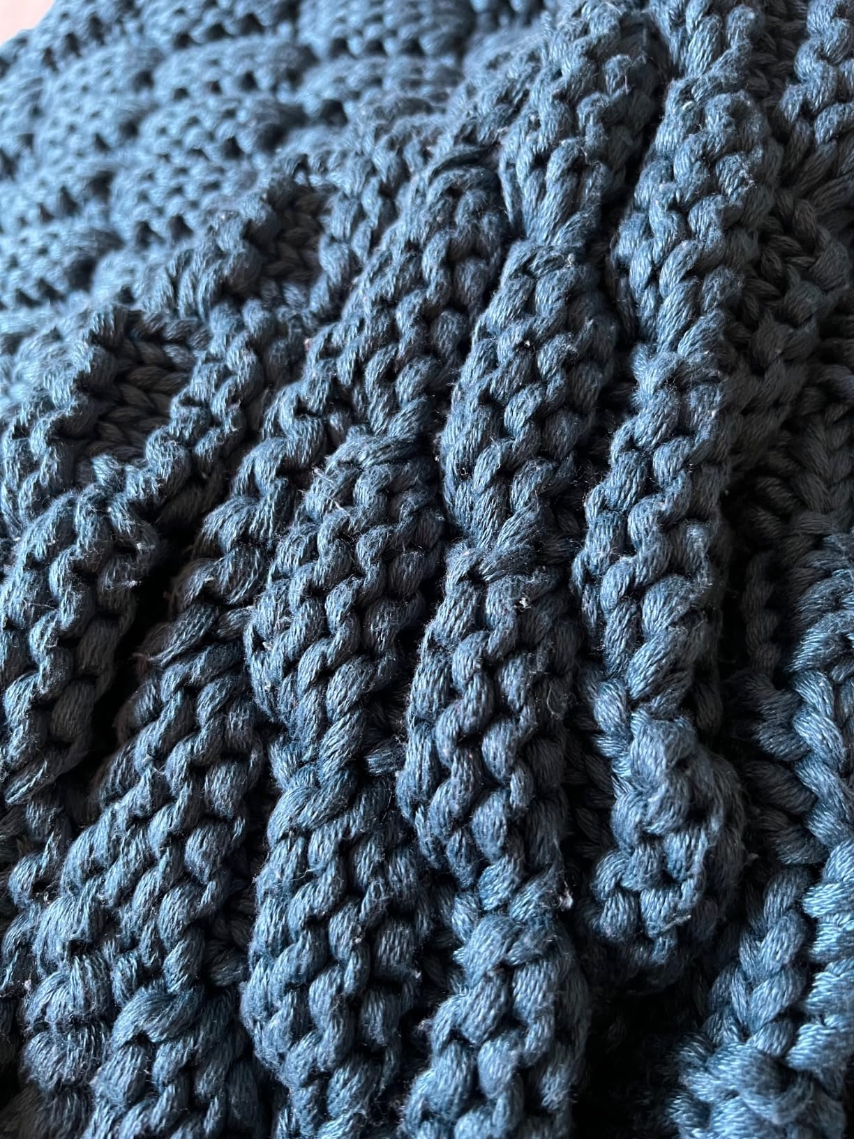 Knitted Weighted Blanket for Adult, No Beads Heavy Blanket 60